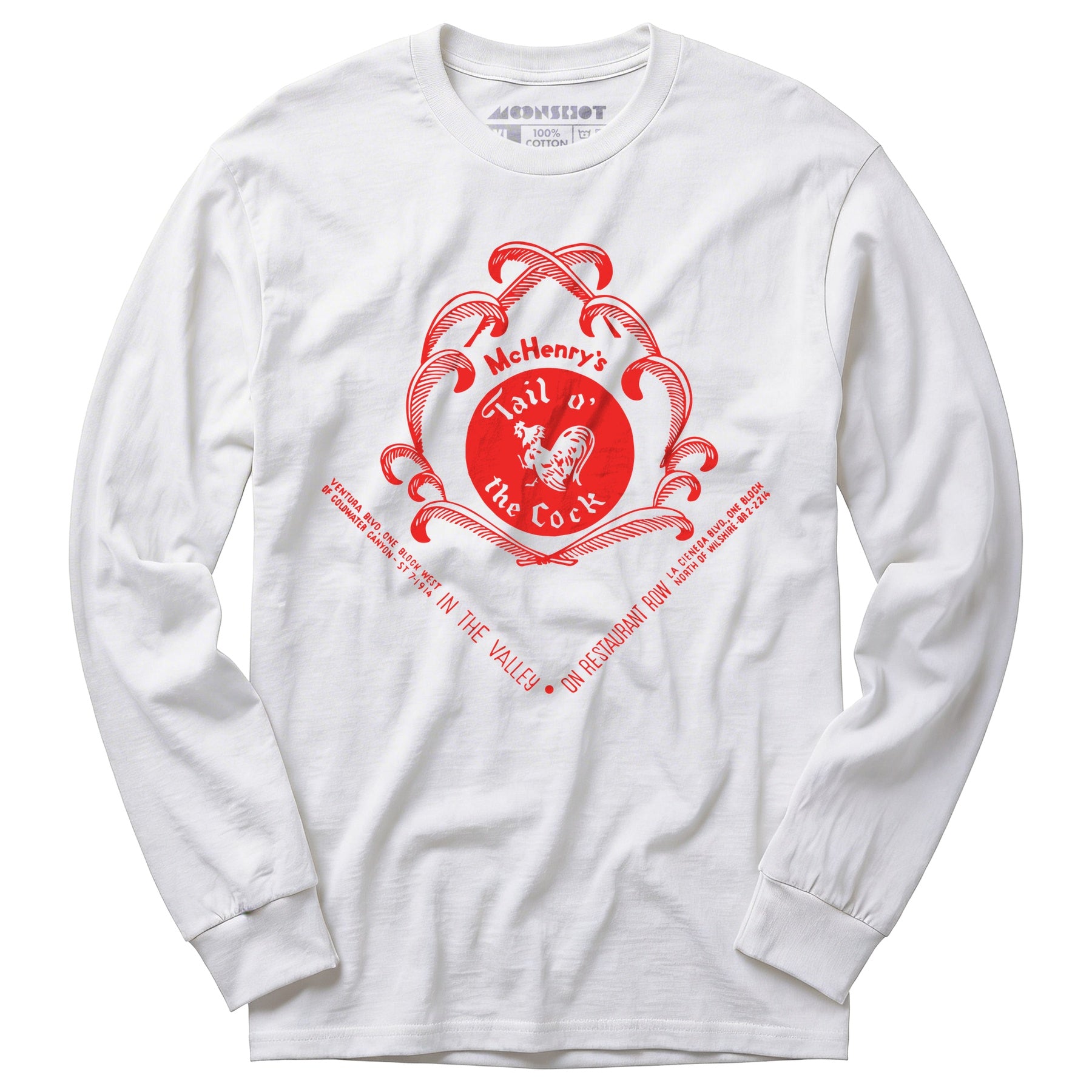 McHenry's Tail o' the Cock v2 - Los Angeles, CA - Vintage Restaurant - Long Sleeve T-Shirt