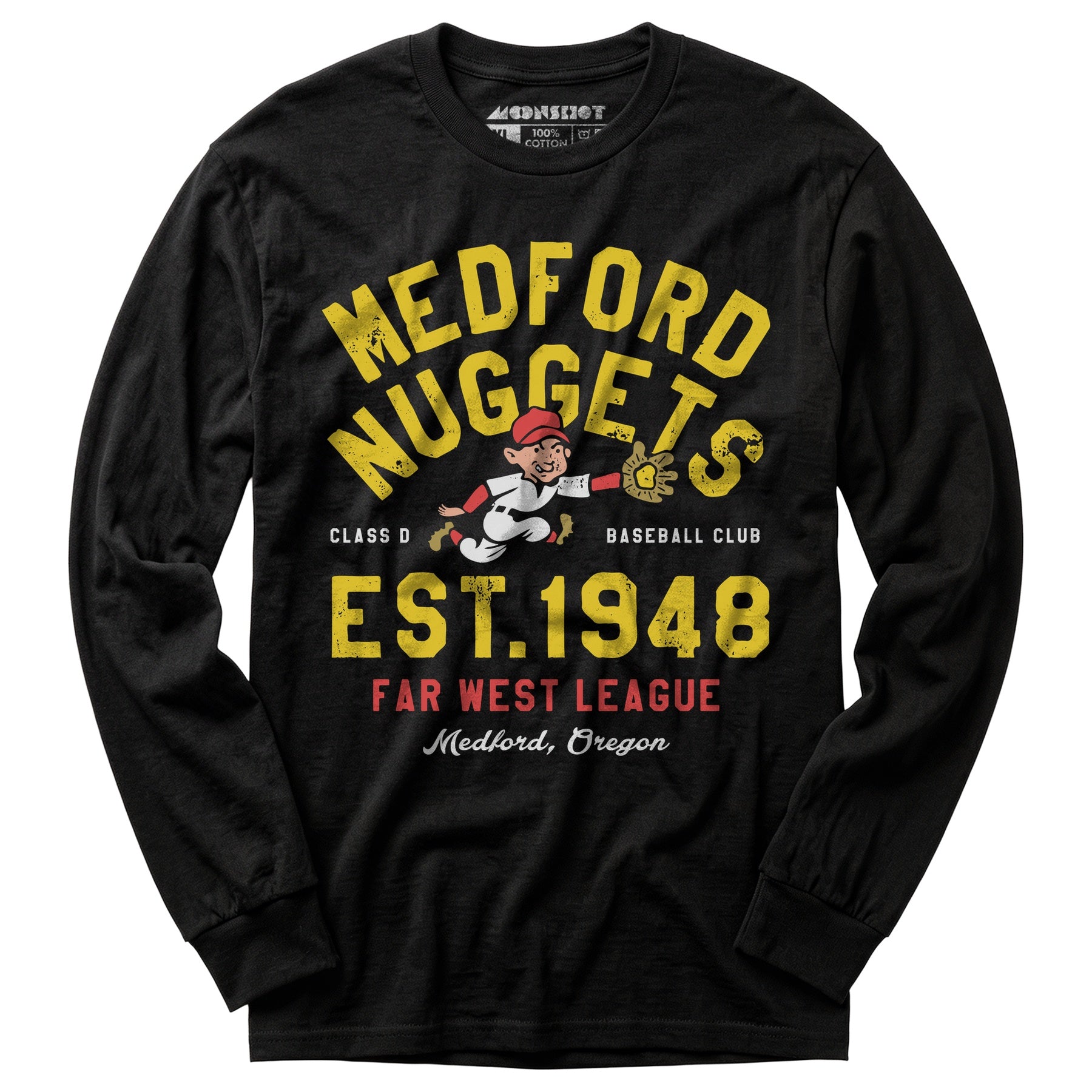Medford Nuggets - Oregon - Vintage Defunct Baseball Teams - Long Sleeve T-Shirt