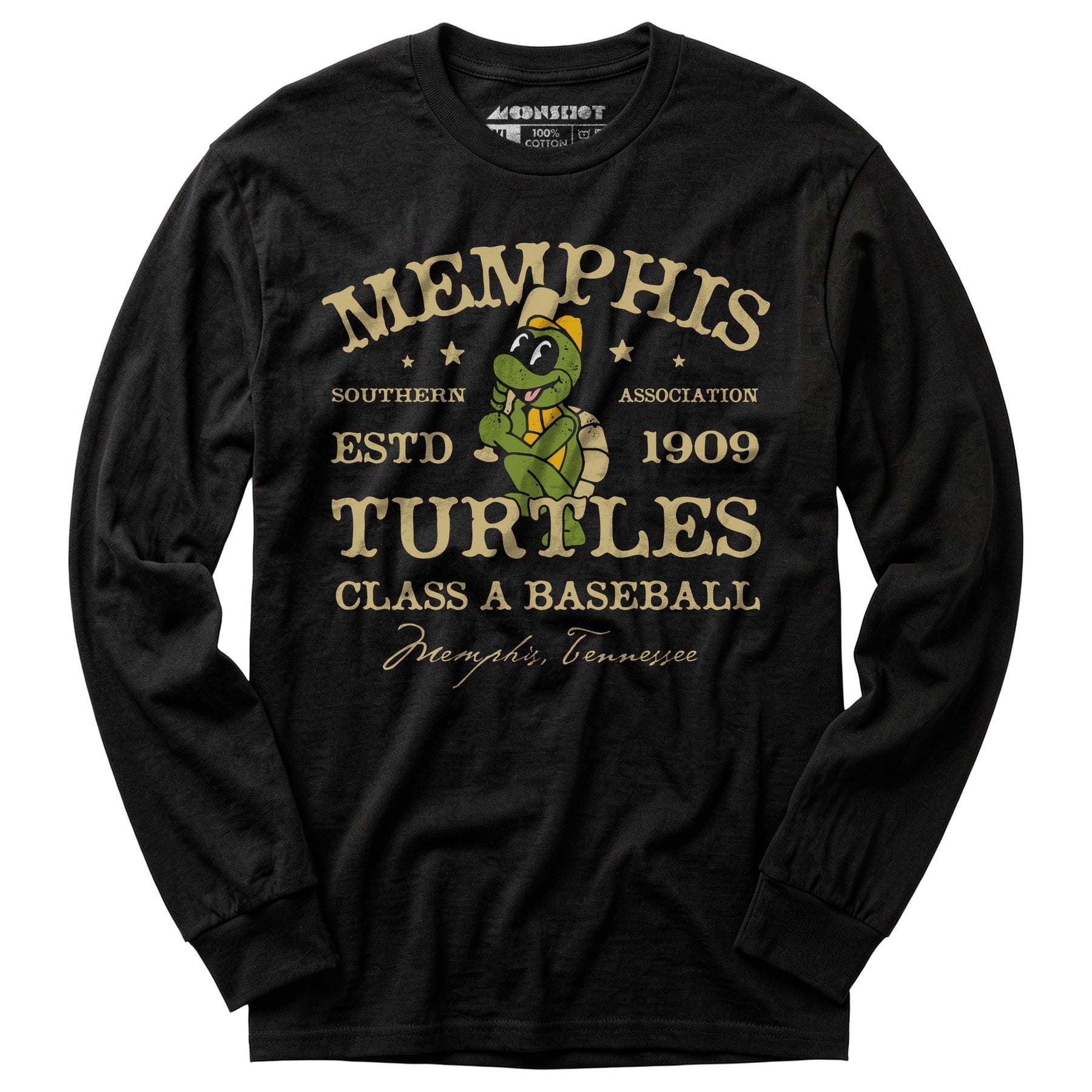 Memphis Turtles - Tennessee - Vintage Defunct Baseball Teams - Long Sleeve T-Shirt