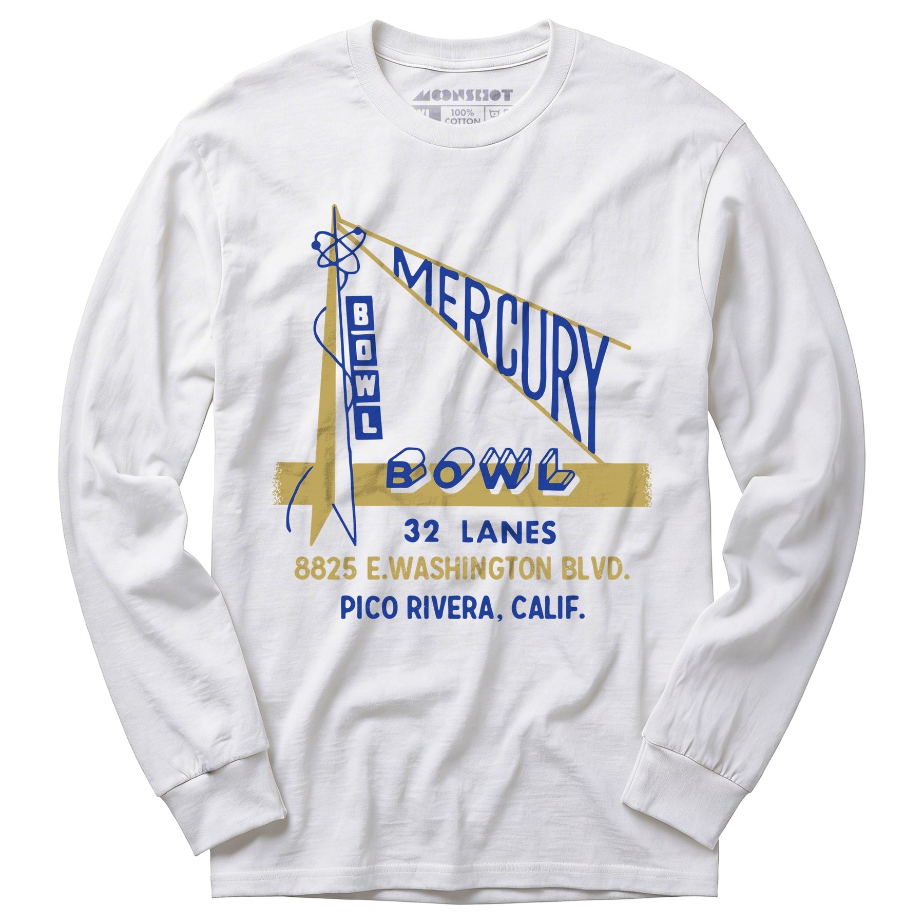 Mercury Bowl - Pico Rivera, CA - Vintage Bowling Alley - Long Sleeve T-Shirt