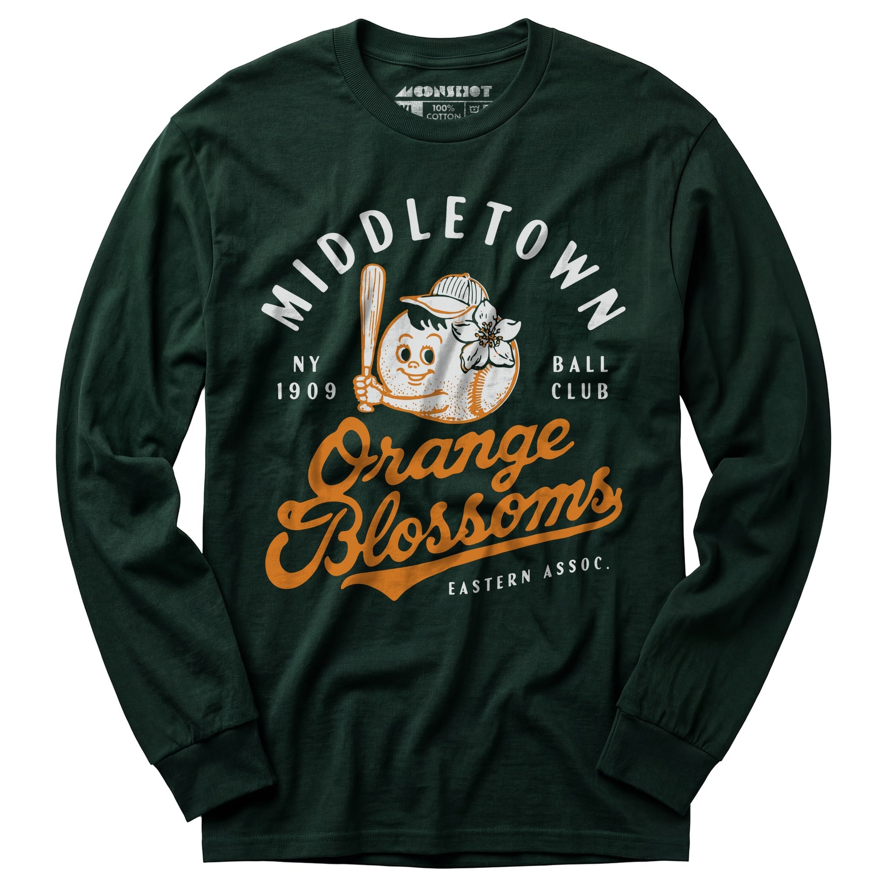 Middletown Orange Blossoms - New York - Vintage Defunct Baseball Teams - Long Sleeve T-Shirt
