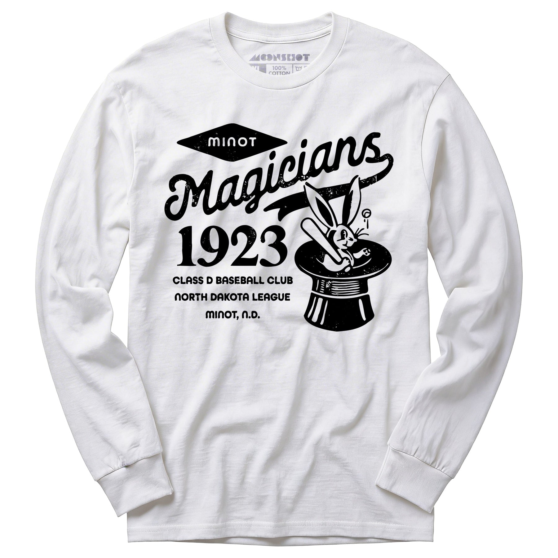 Minot Magicians - North Dakota - Vintage Defunct Baseball Teams - Long Sleeve T-Shirt
