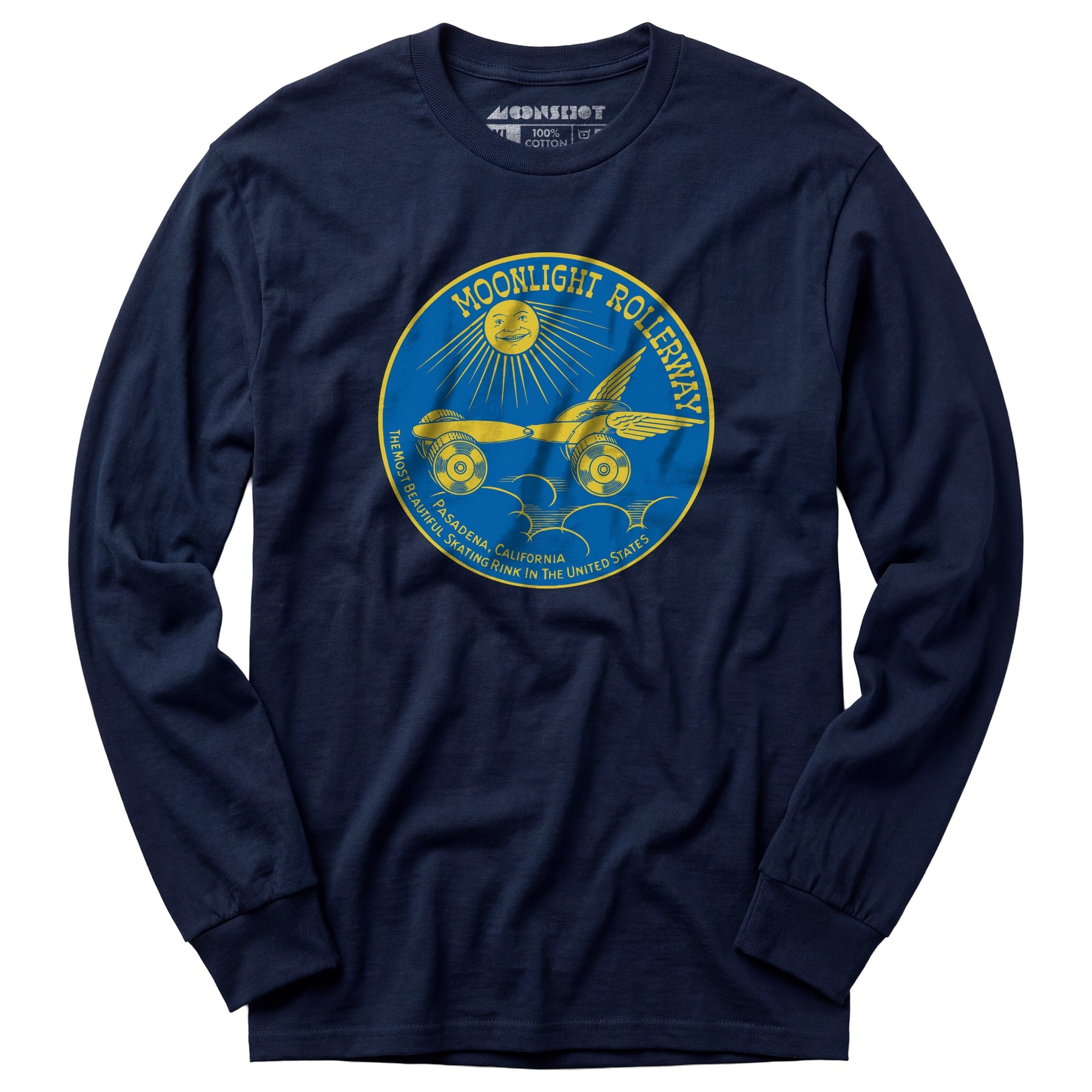 Moonlight Rollerway - Pasadena, CA - Vintage Roller Rink - Long Sleeve T-Shirt