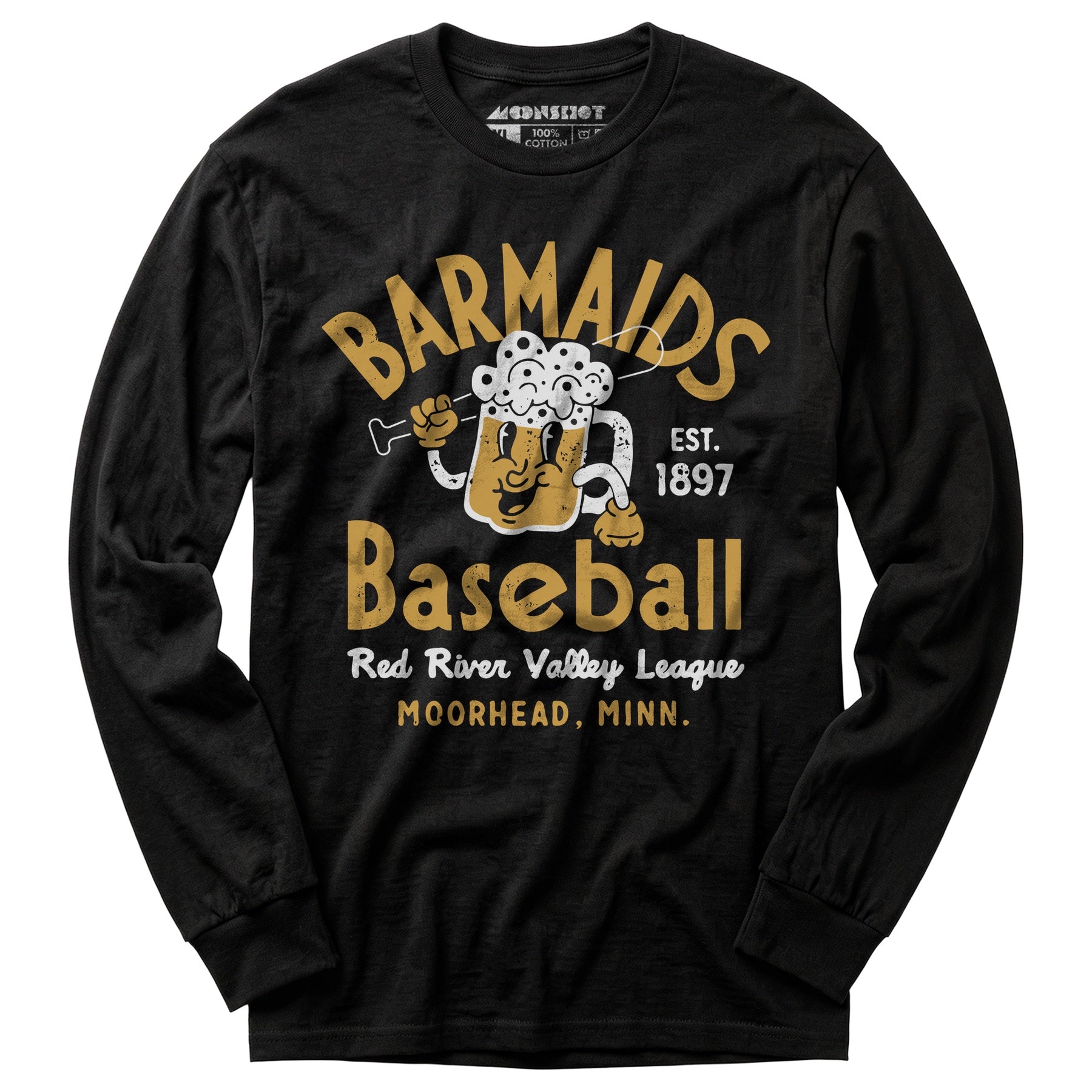 Moorhead Barmaids - Minnesota - Vintage Defunct Baseball Teams - Long Sleeve T-Shirt