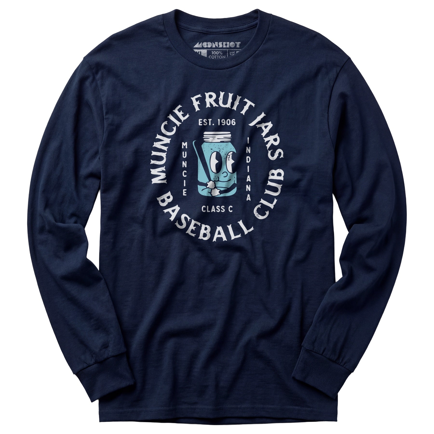 Muncie Fruit Jars - Indiana - Vintage Defunct Baseball Teams - Long Sleeve T-Shirt