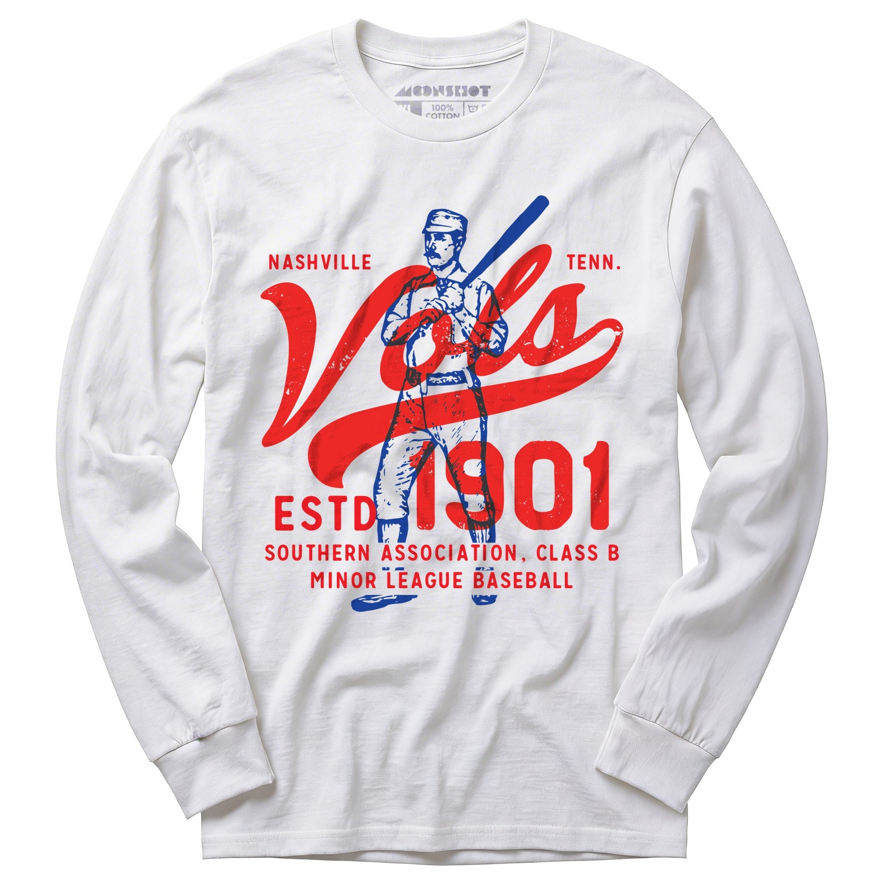 Nashville Vols - Tennessee - Vintage Defunct Baseball Teams - Long Sleeve T-Shirt