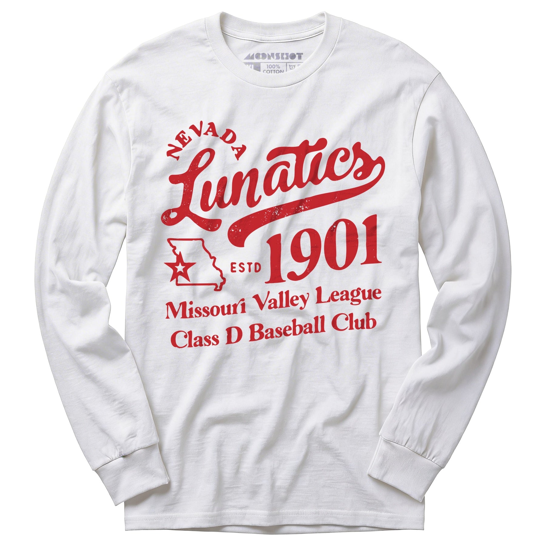 Nevada Lunatics - Missouri - Vintage Defunct Baseball Teams - Long Sleeve T-Shirt