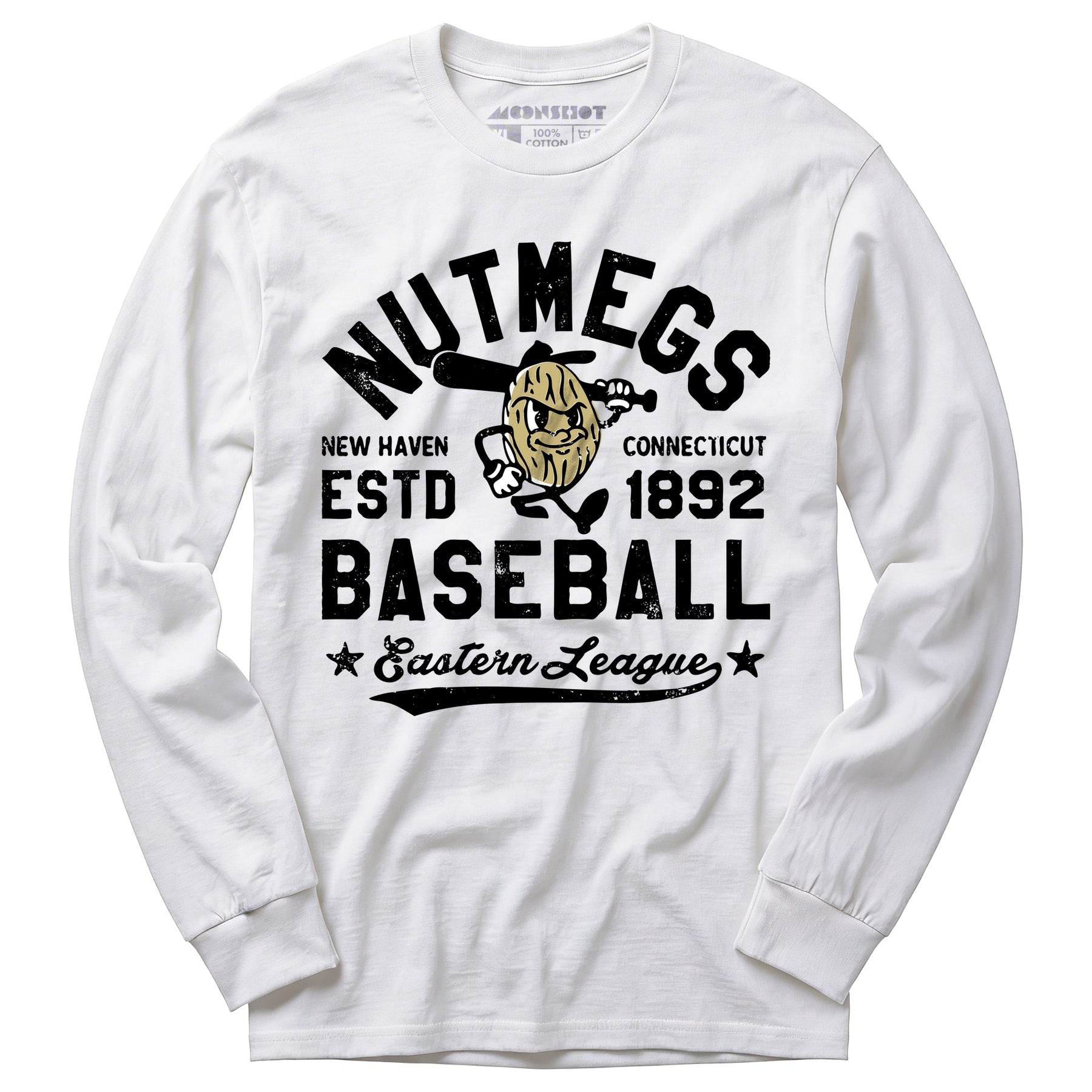 New Haven Nutmegs - Connecticut - Vintage Defunct Baseball Teams - Long Sleeve T-Shirt