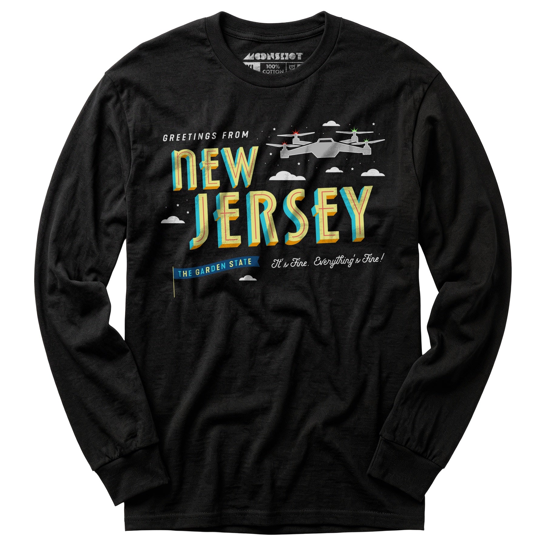 New Jersey Drones - Everything's Fine - Long Sleeve T-Shirt