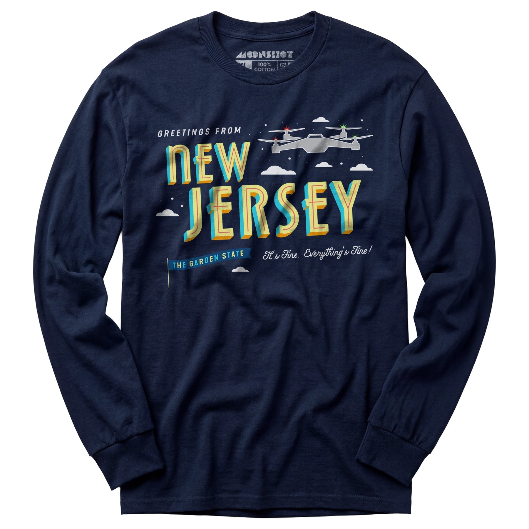 New Jersey Drones - Everything's Fine - Long Sleeve T-Shirt