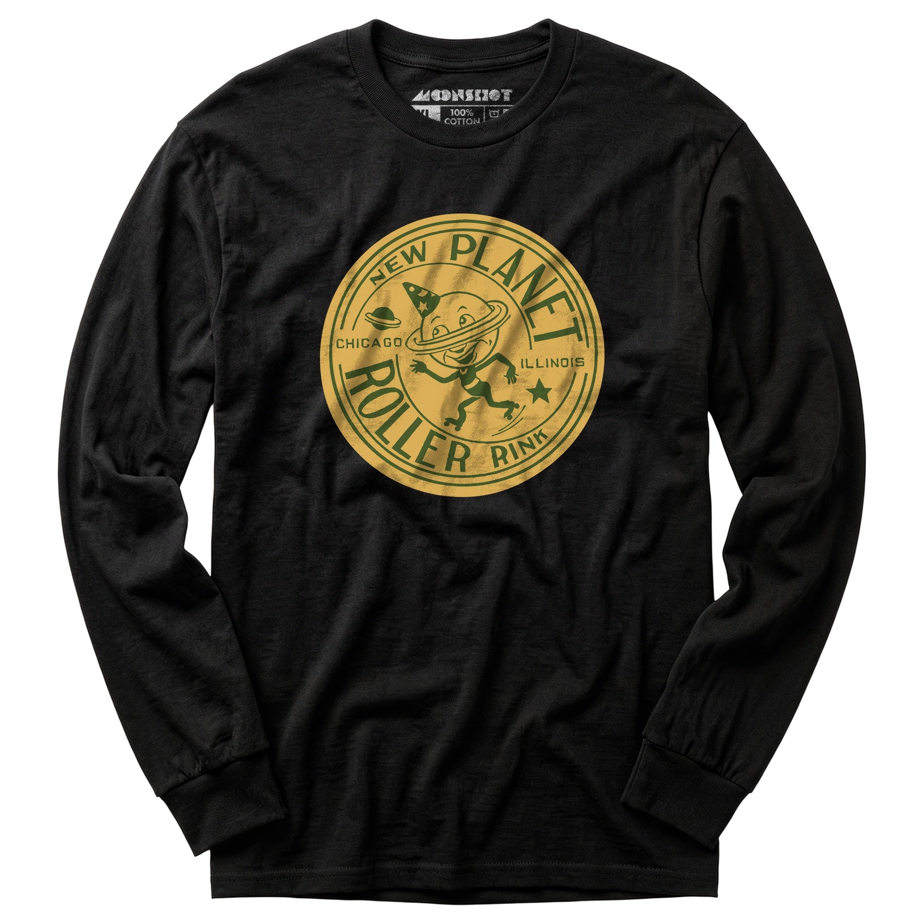 New Planet - Chicago, IL - Vintage Roller Rink - Long Sleeve T-Shirt