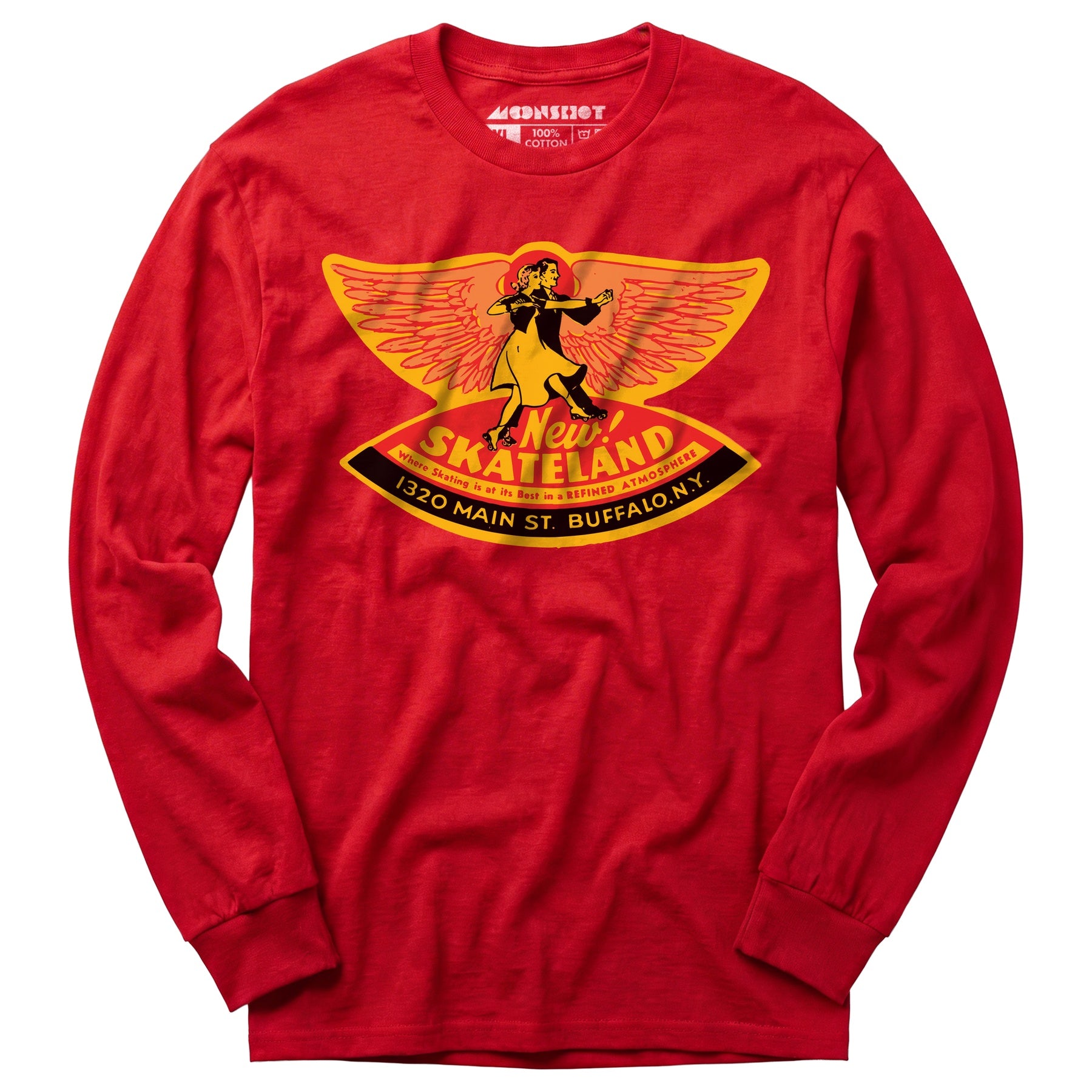 New Skateland - Buffalo, NY - Vintage Roller Rink - Long Sleeve T-Shirt