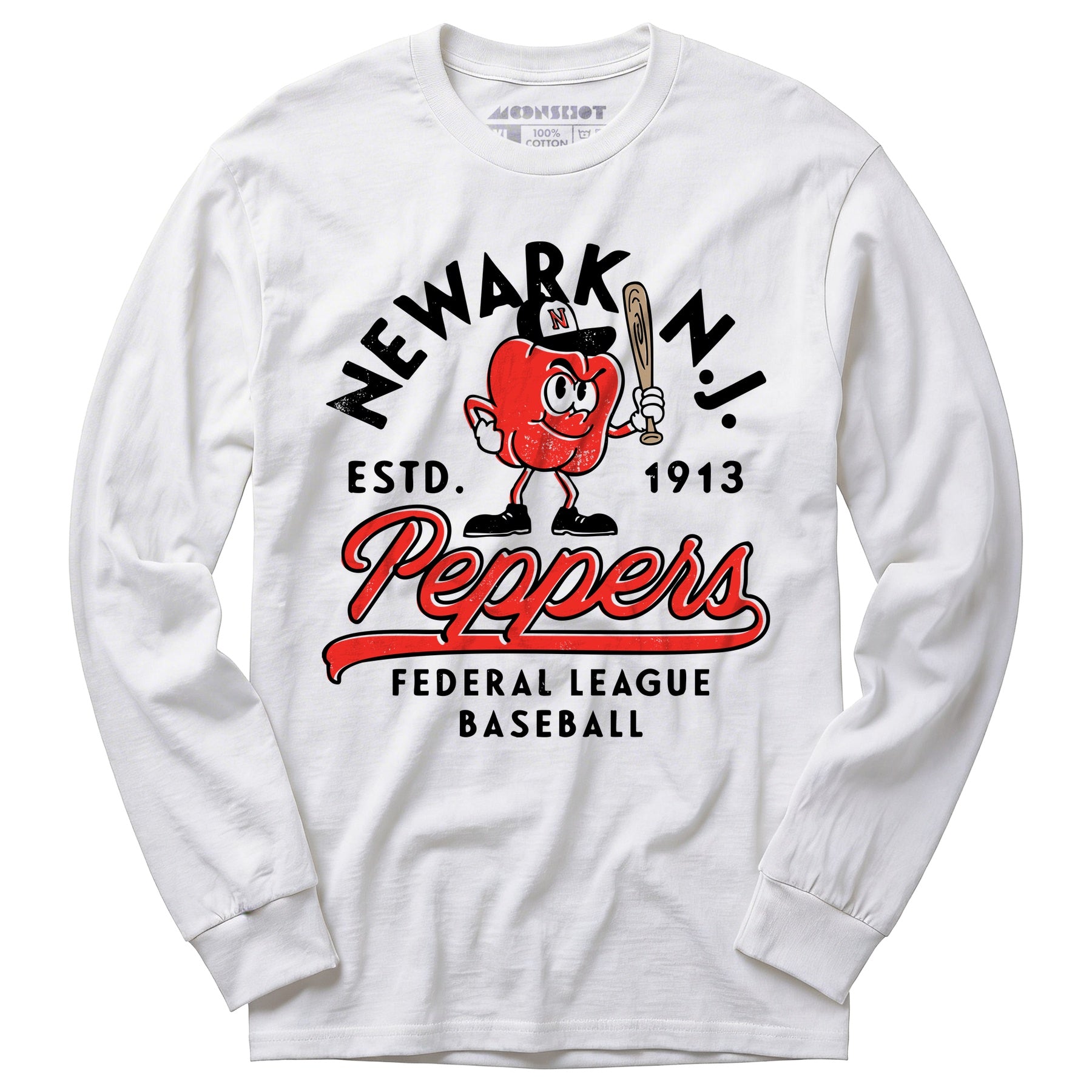 Newark Peppers - New Jersey - Vintage Defunct Baseball Teams - Long Sleeve T-Shirt