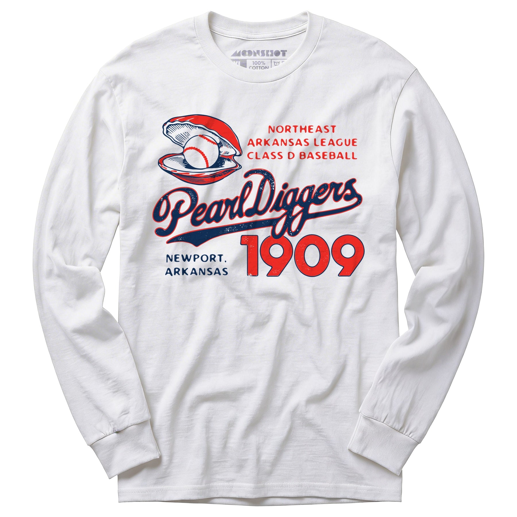 Newport Pearl Diggers - Arkansas - Vintage Defunct Baseball Teams - Long Sleeve T-Shirt