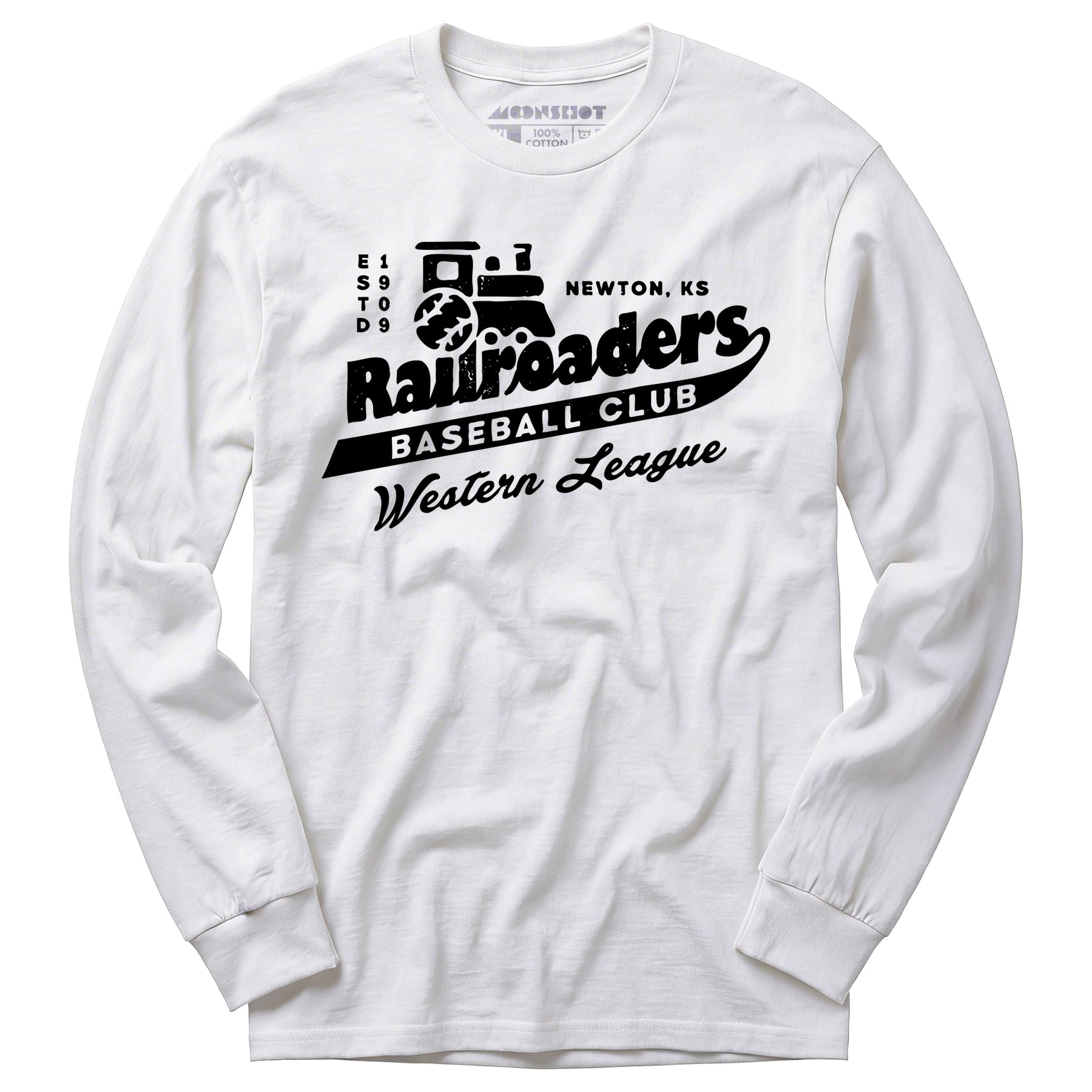 Newton Railroaders - Kansas - Vintage Defunct Baseball Teams - Long Sleeve T-Shirt