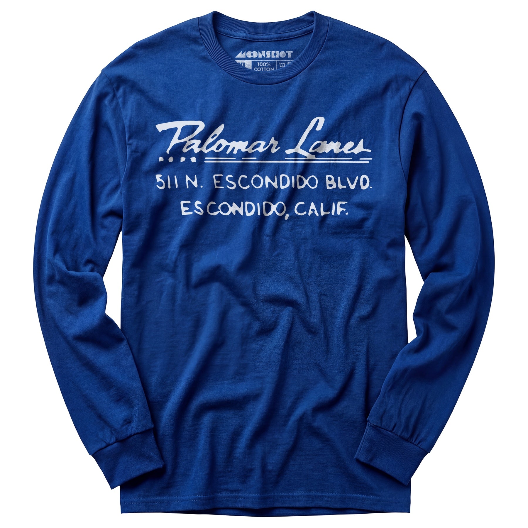 Palomar Lanes - Escondido, CA - Vintage Bowling Alley - Long Sleeve T-Shirt