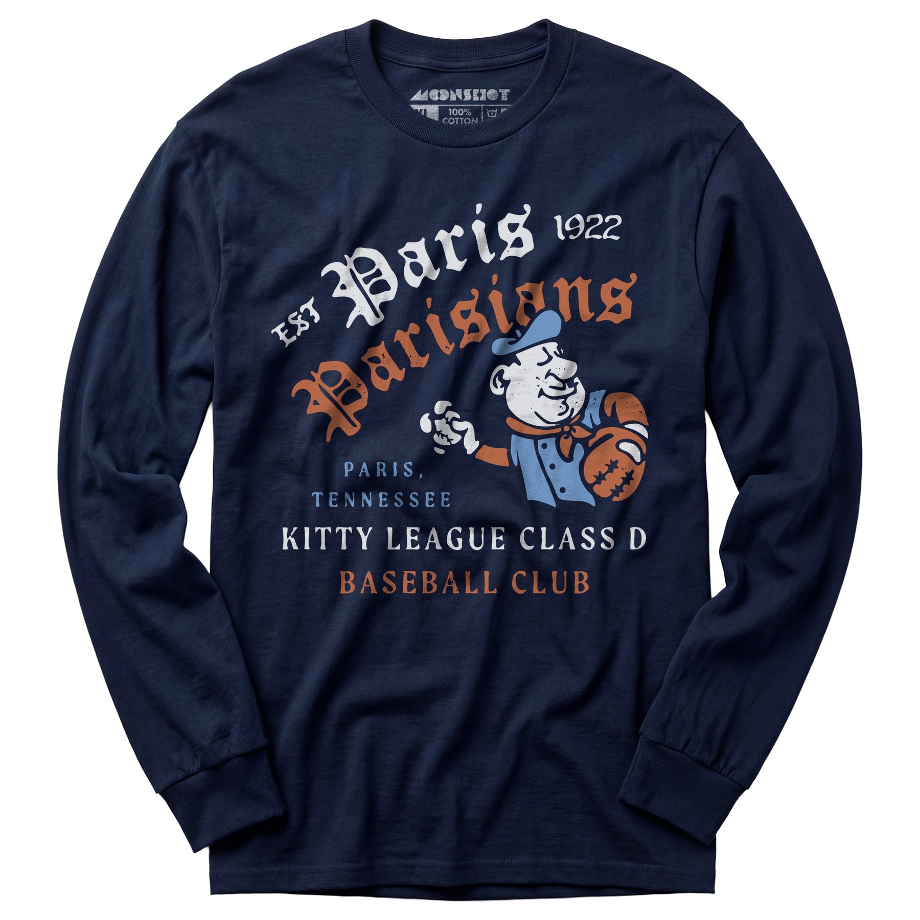 Paris Parisians - Tennessee - Vintage Defunct Baseball Teams - Long Sleeve T-Shirt