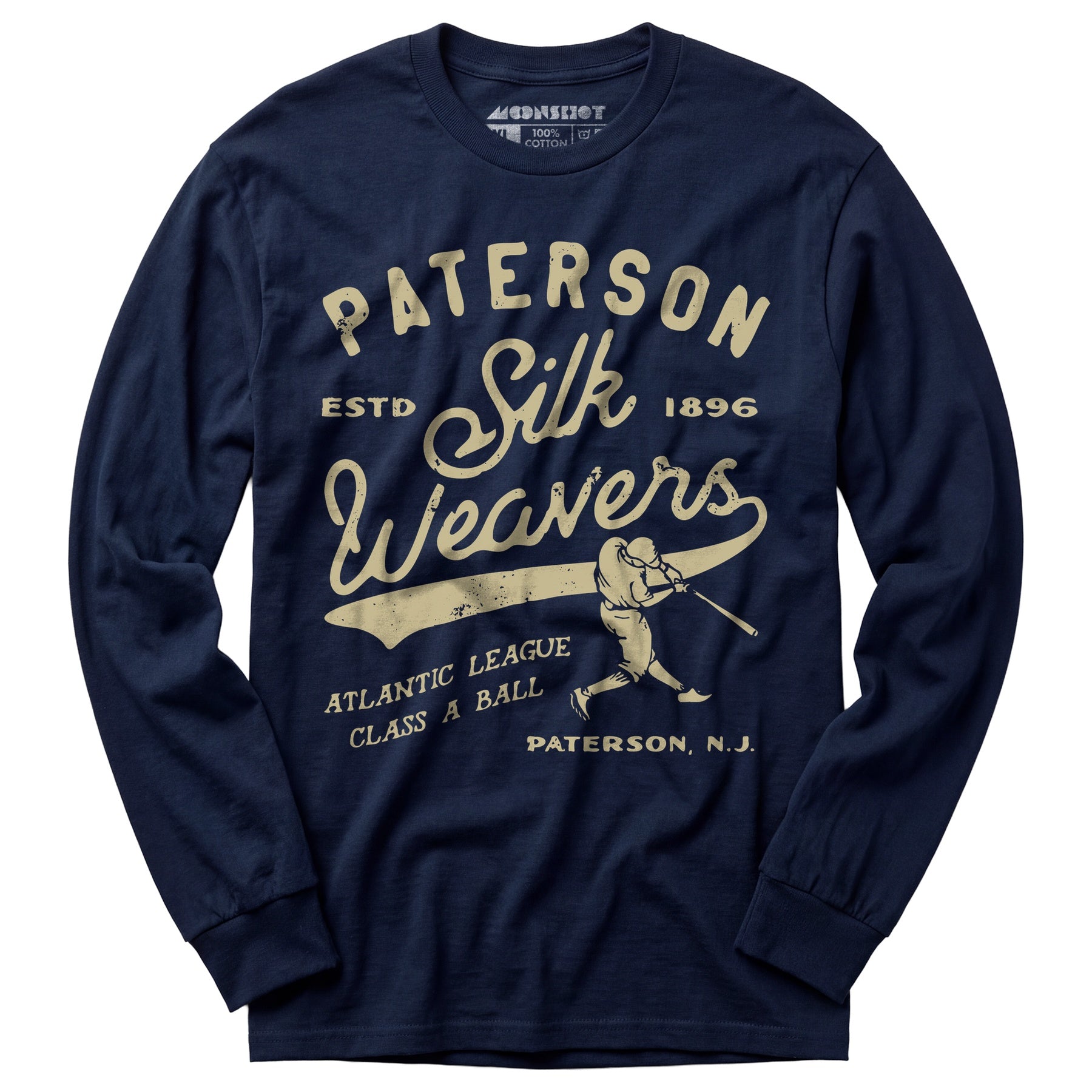 Paterson Silk Weavers - New Jersey - Vintage Defunct Baseball Teams - Long Sleeve T-Shirt