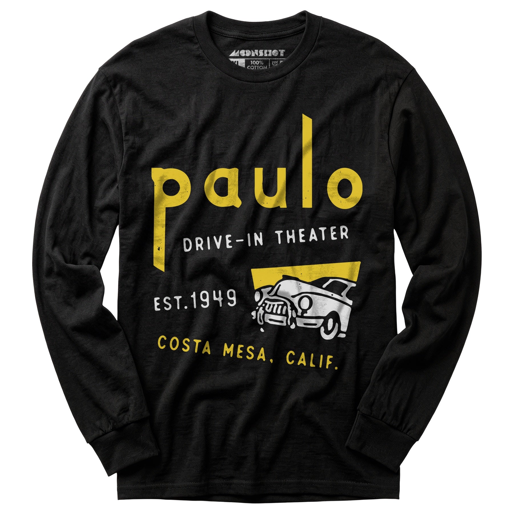 Paulo - Costa Mesa, CA - Vintage Drive-In Movie Theater - Long Sleeve T-Shirt