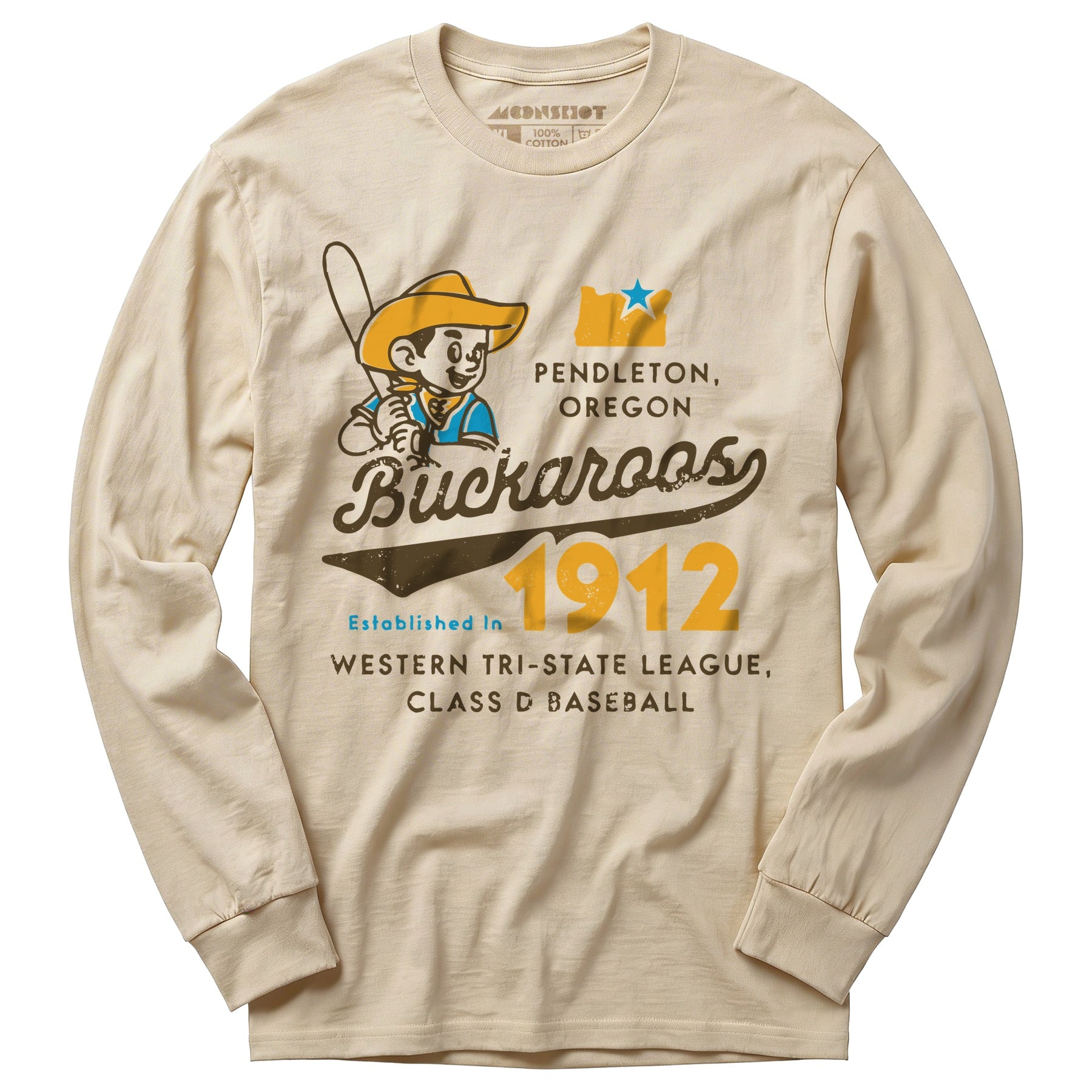 Pendleton Buckaroos - Oregon - Vintage Defunct Baseball Teams - Long Sleeve T-Shirt