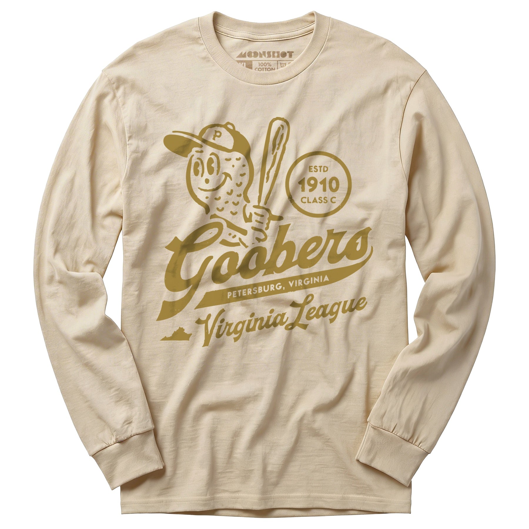 Petersburg Goobers - Virginia - Vintage Defunct Baseball Teams - Long Sleeve T-Shirt