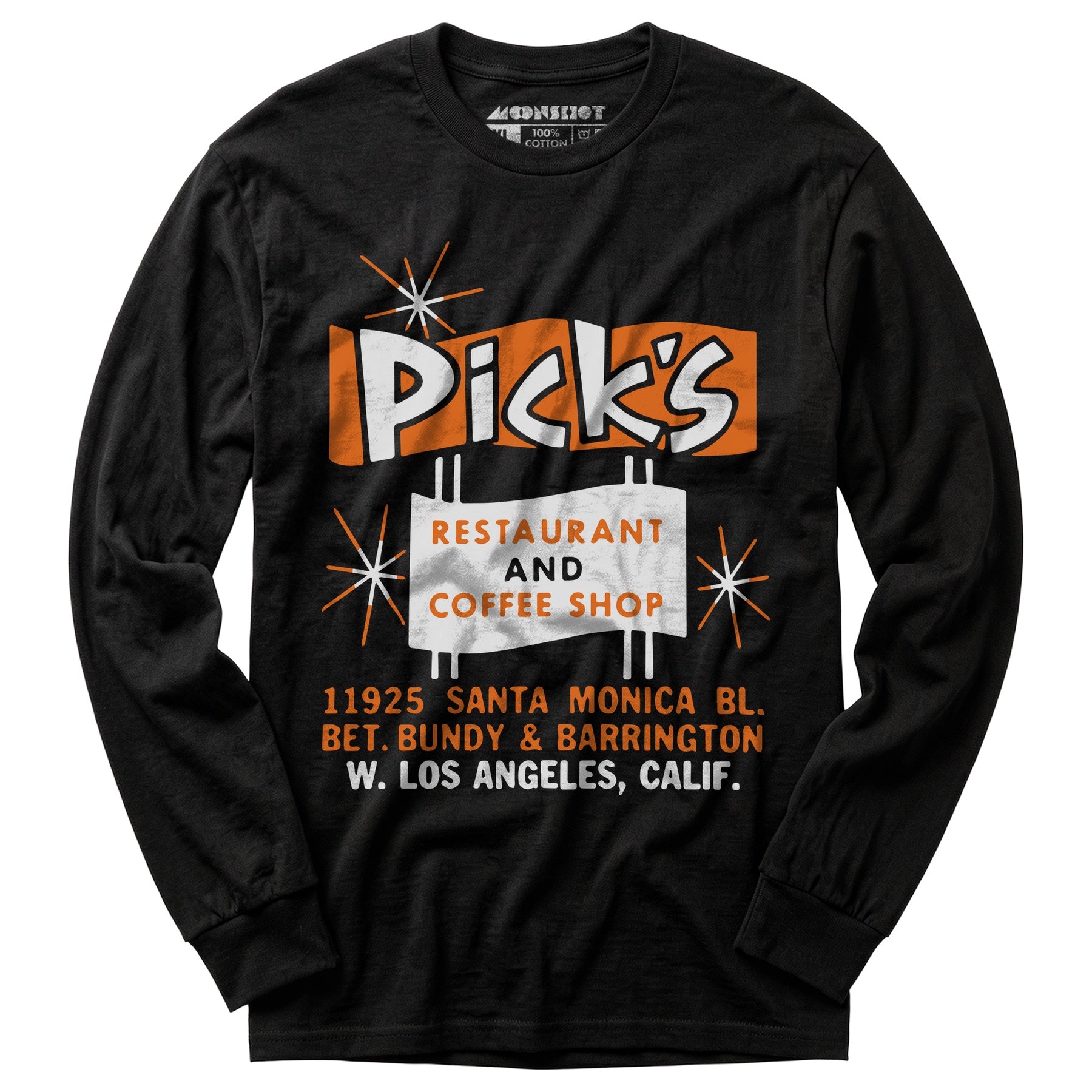 Pick's - Los Angeles, CA - Vintage Restaurant - Long Sleeve T-Shirt