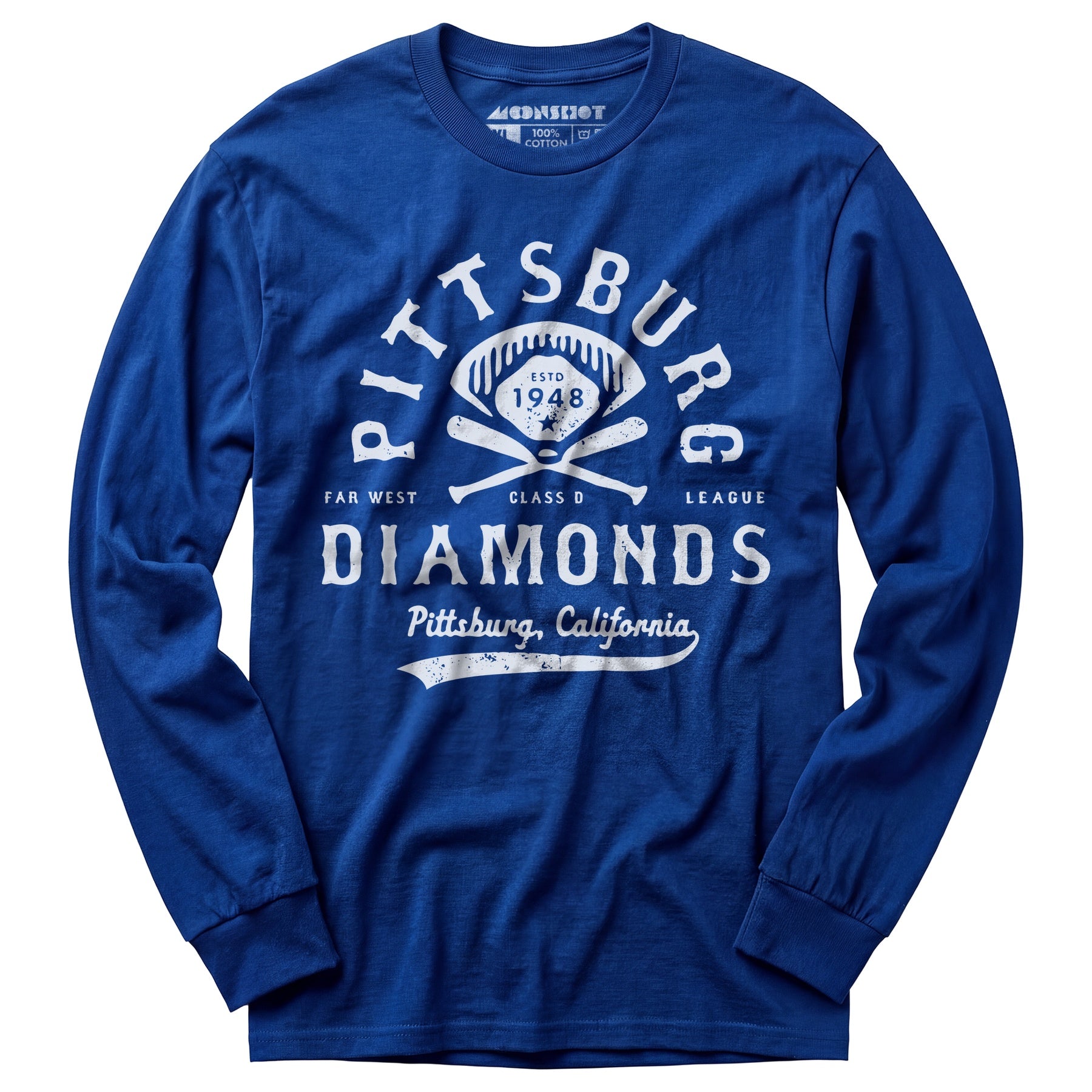 Pittsburg Diamonds - California - Vintage Defunct Baseball Teams - Long Sleeve T-Shirt