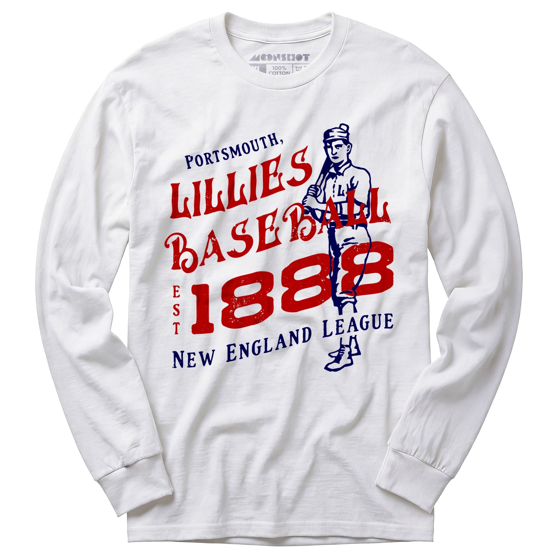 Portsmouth Lillies - New Hampshire - Vintage Defunct Baseball Teams - Long Sleeve T-Shirt