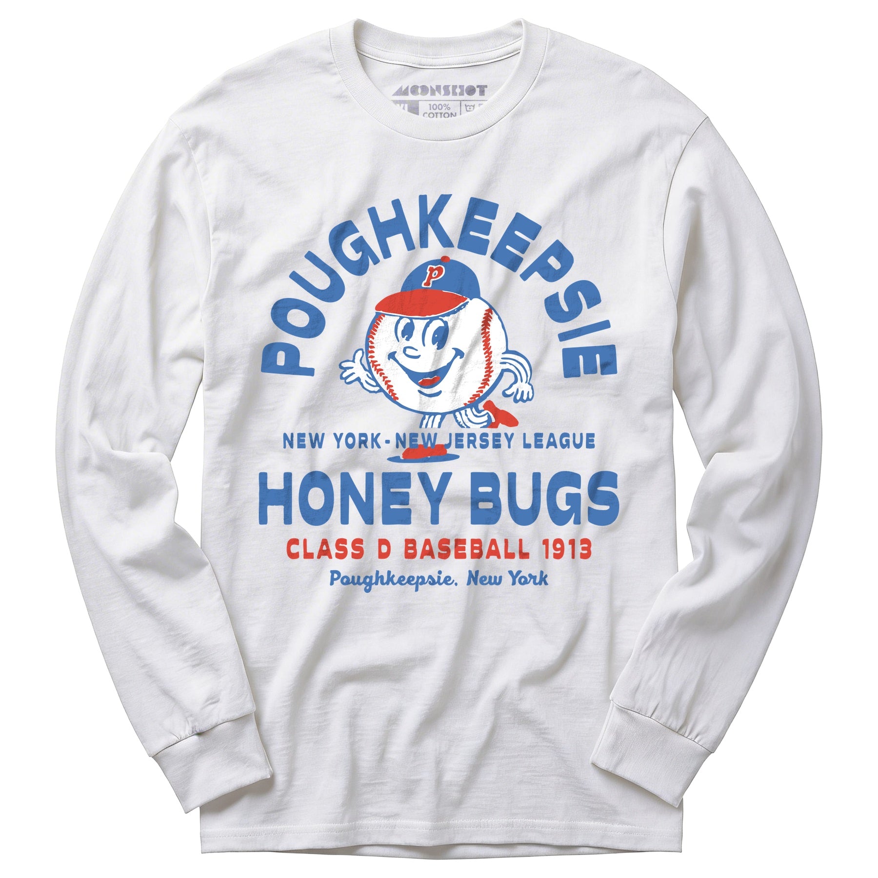 Poughkeepsie Honey Bugs - New Jersey - Vintage Defunct Baseball Teams - Long Sleeve T-Shirt