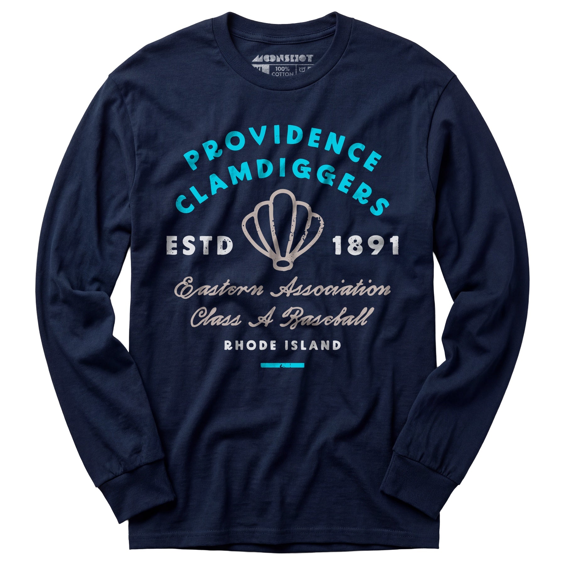 Providence Clamdiggers - Rhode Island - Vintage Defunct Baseball Teams - Long Sleeve T-Shirt