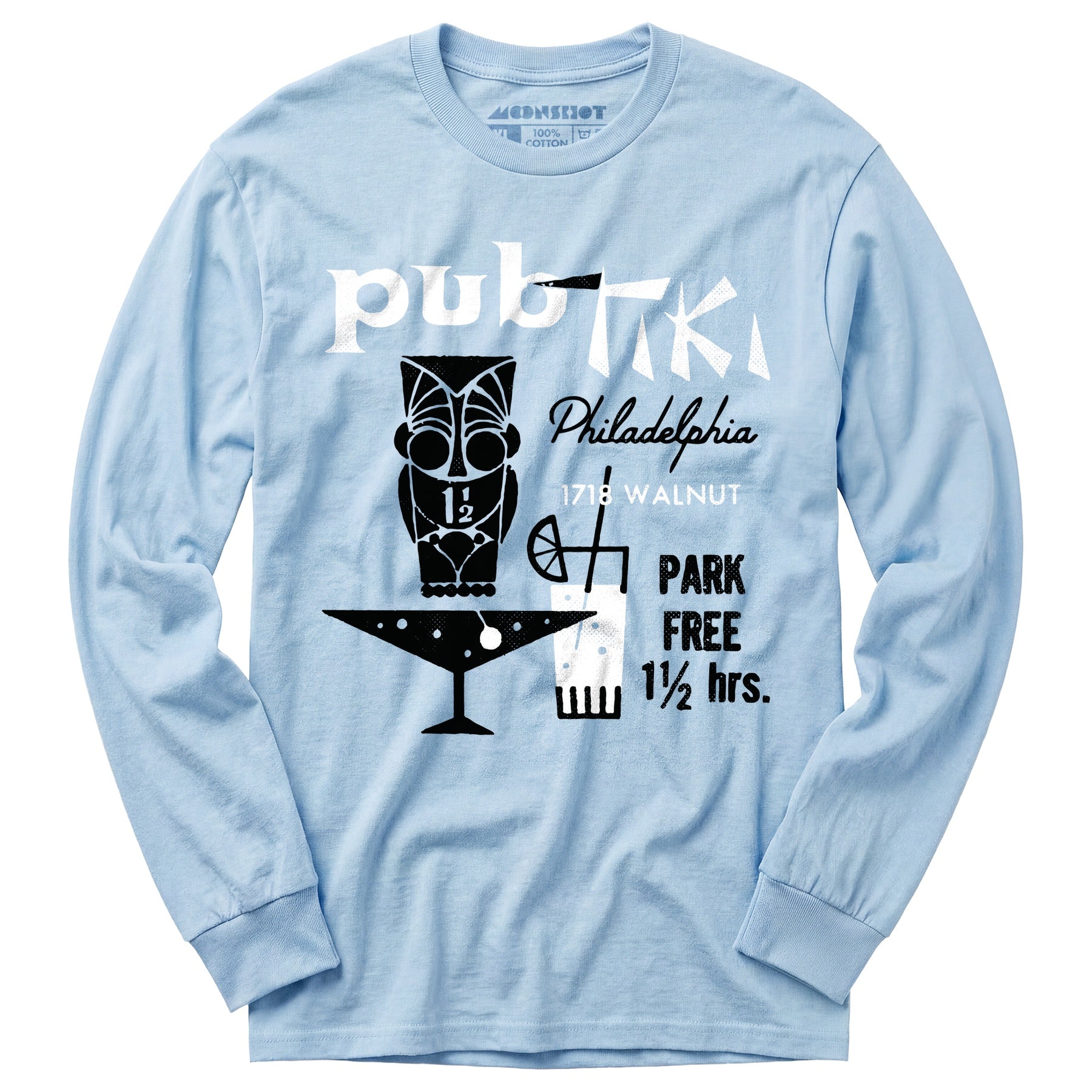 Pub Tiki - Philadelphia, PA - Vintage Tiki Bar - Long Sleeve T-Shirt