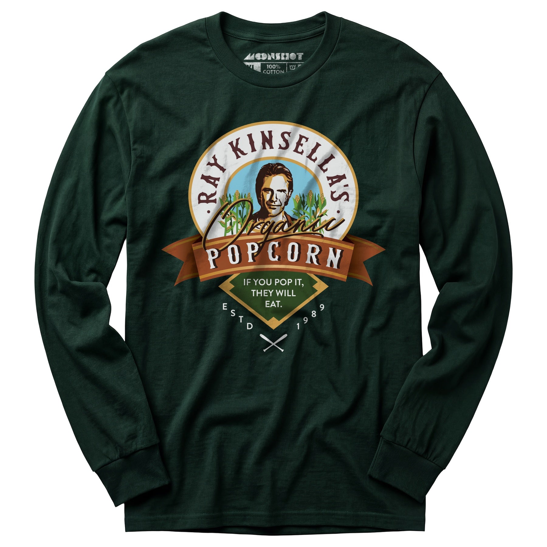 Ray Kinsella's Organic Popcorn - Long Sleeve T-Shirt
