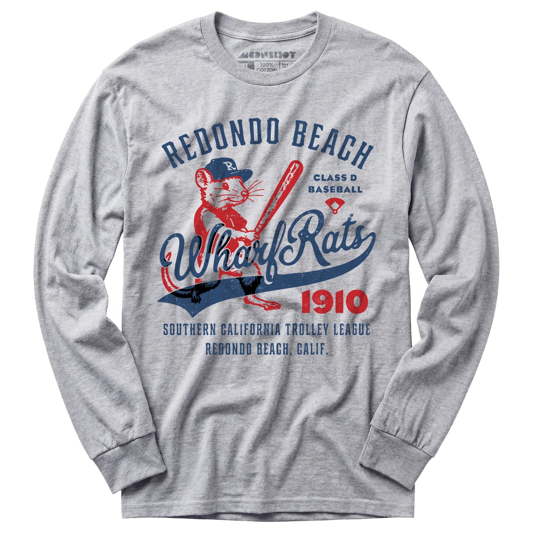 Redondo Beach Wharf Rats - California - Vintage Defunct Baseball Teams - Long Sleeve T-Shirt