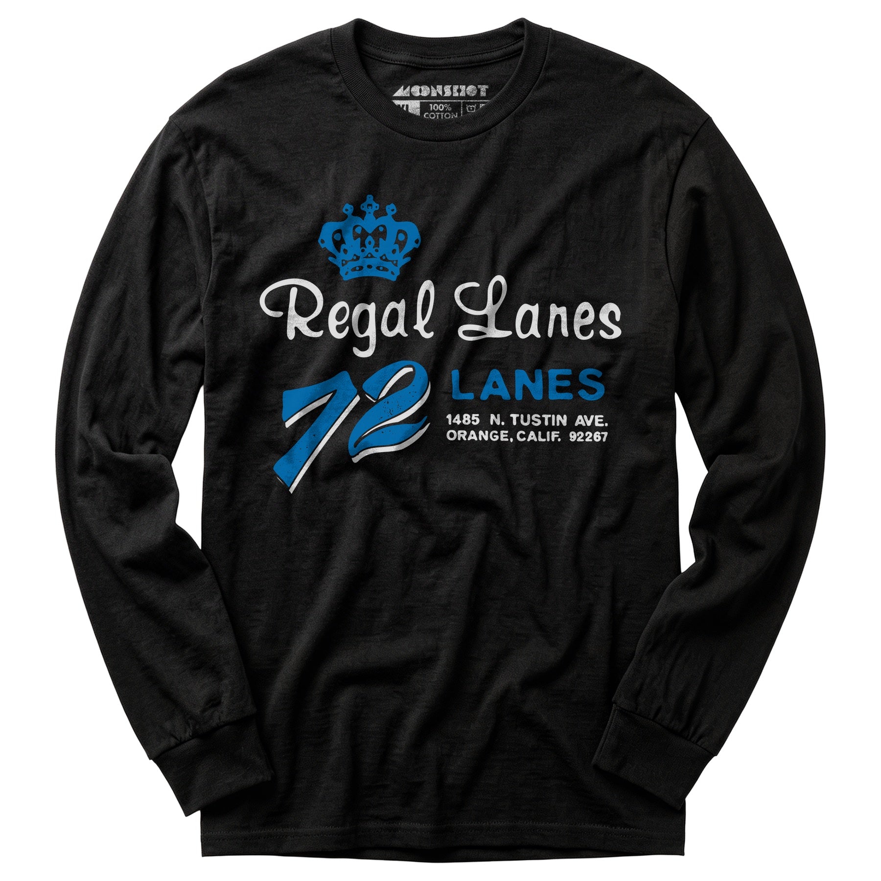 Regal Lanes - Orange, CA - Vintage Bowling Alley - Long Sleeve T-Shirt