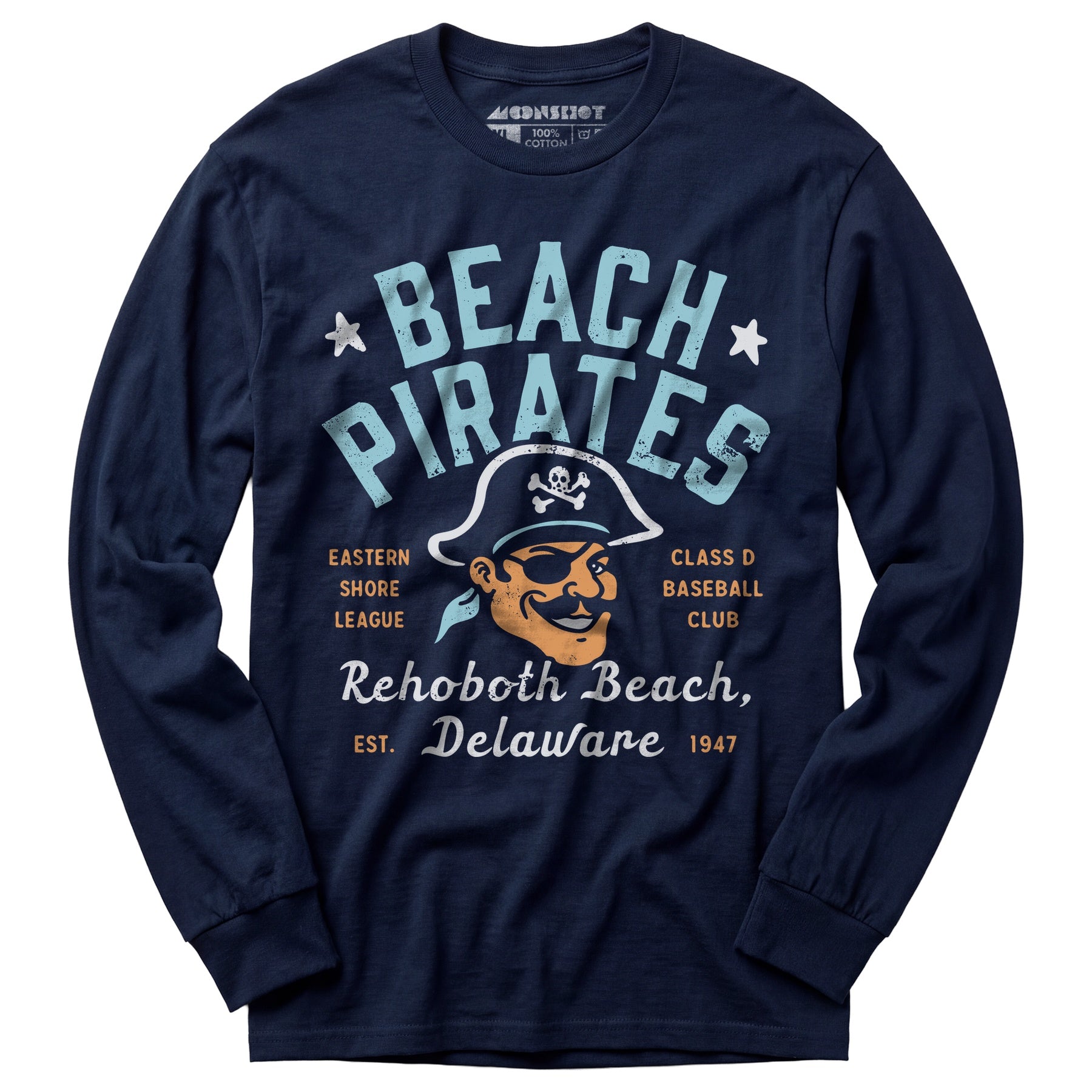 Rehoboth Beach Pirates - Delaware - Vintage Defunct Baseball Teams - Long Sleeve T-Shirt