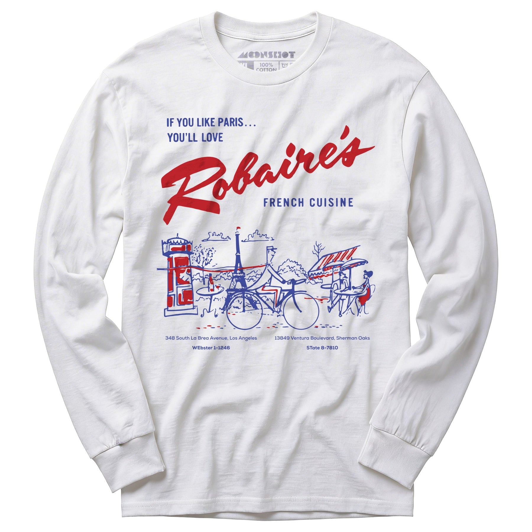 Robaire's French Cuisine - Los Angeles, CA - Vintage Restaurant - Long Sleeve T-Shirt