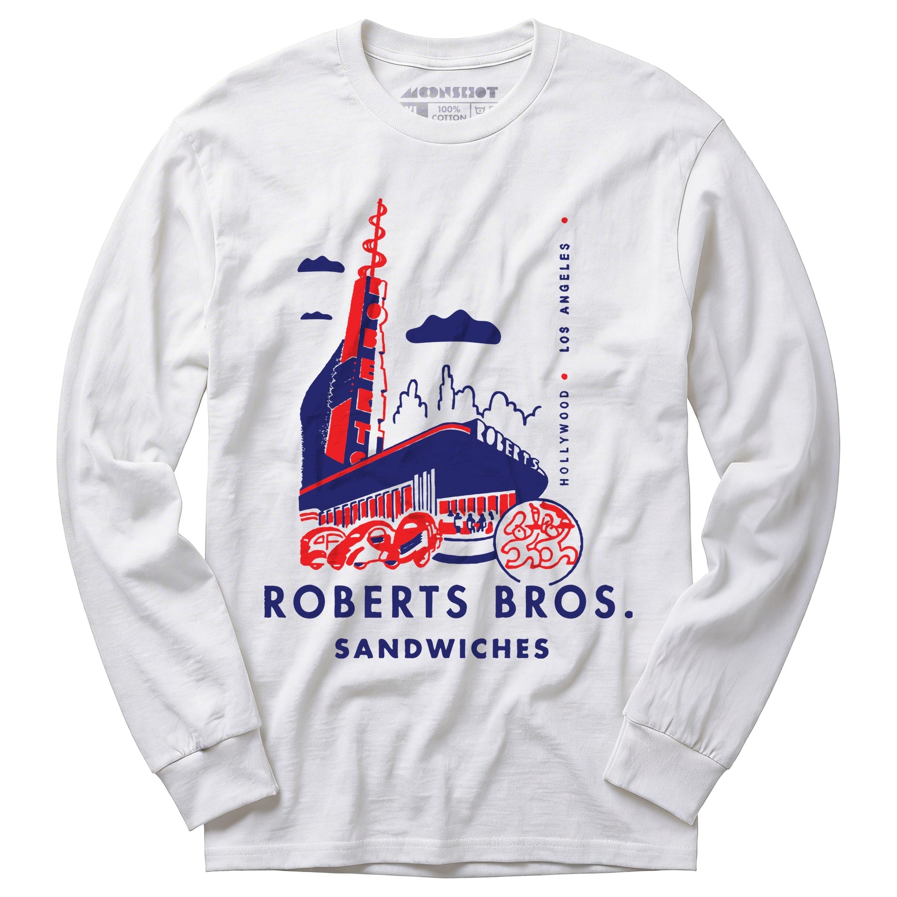 Roberts Bros Sandwiches - Los Angeles, CA - Vintage Restaurant - Long Sleeve T-Shirt