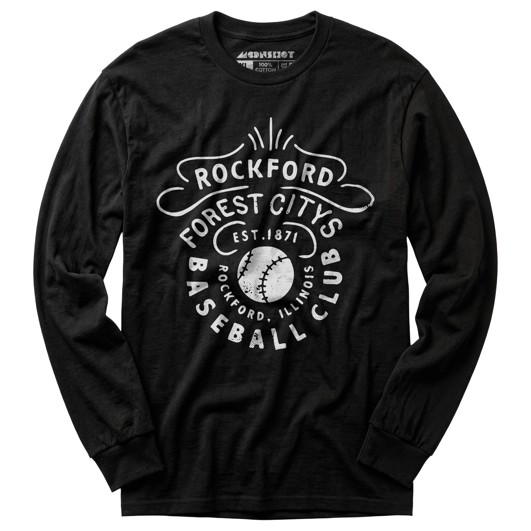 Rockford Forest Citys - Illinois - Vintage Defunct Baseball Teams - Long Sleeve T-Shirt