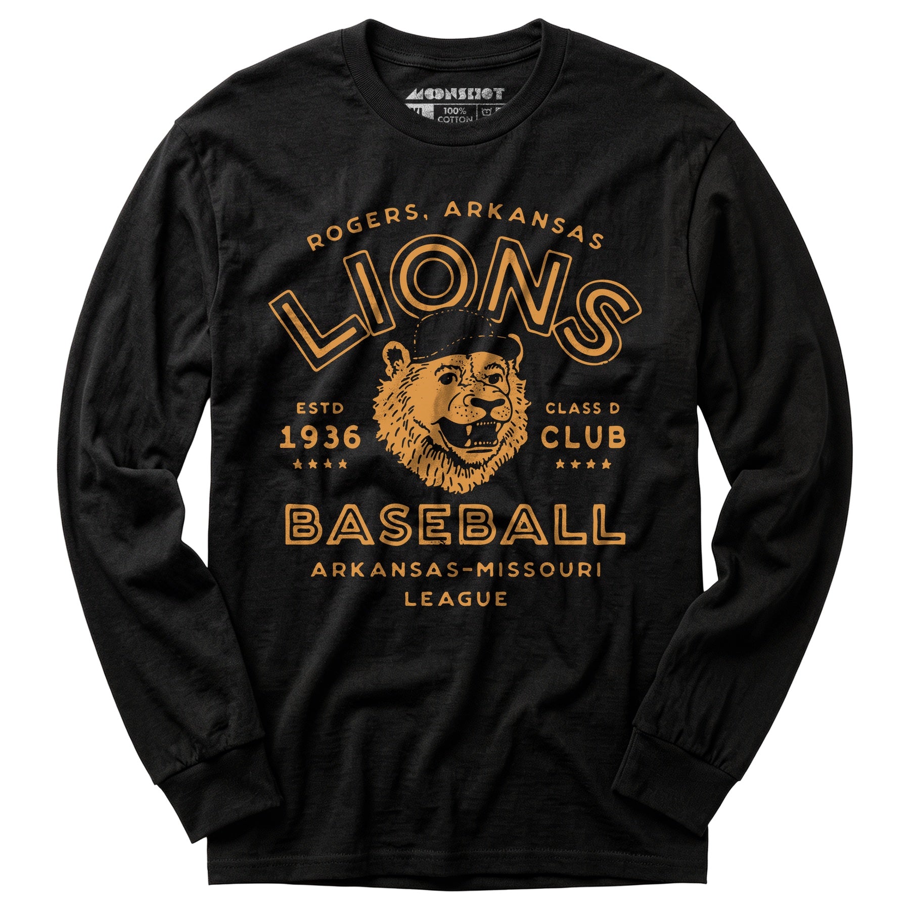 Rogers Lions - Arkansas - Vintage Defunct Baseball Teams - Long Sleeve T-Shirt