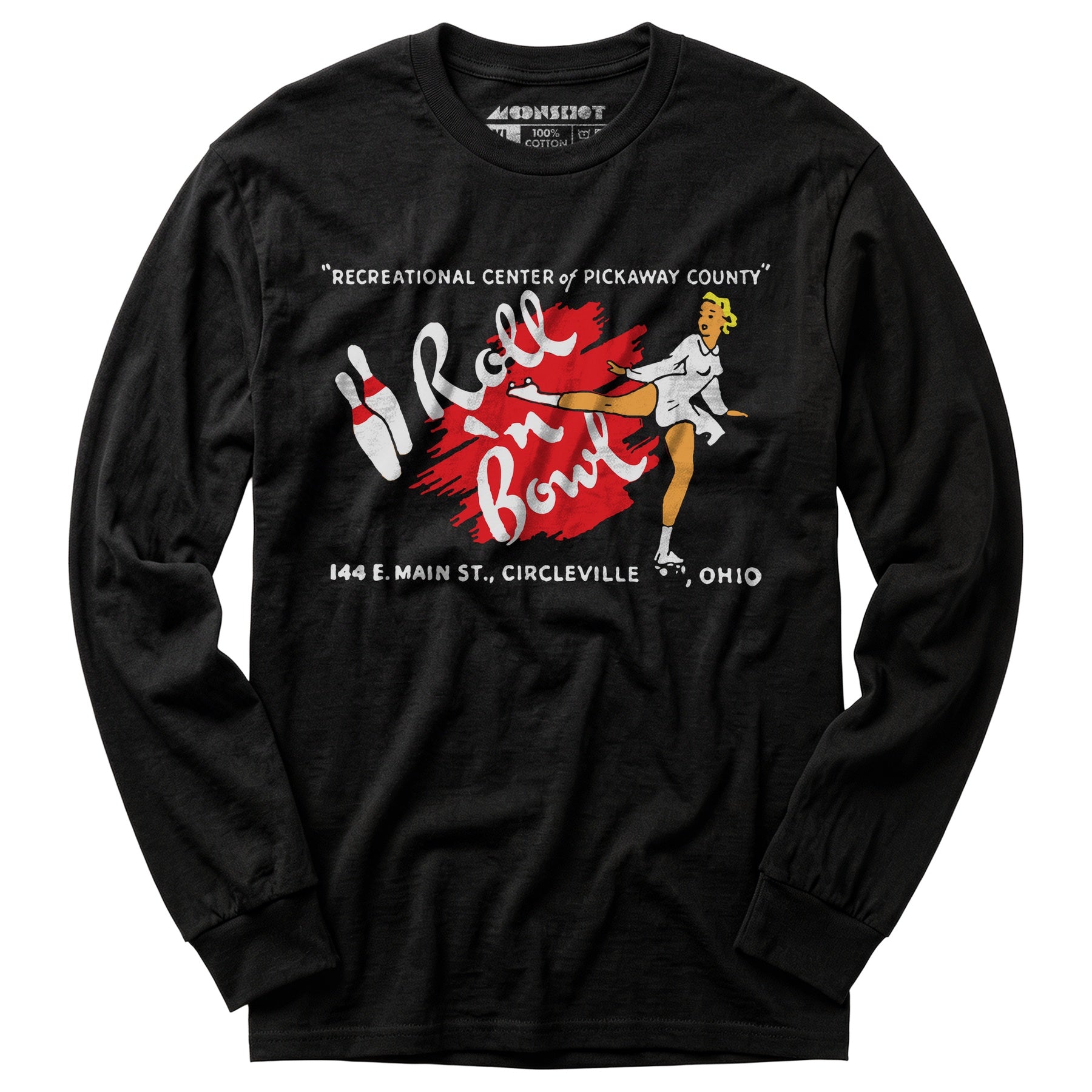 Roll 'n Bowl - Circleville, OH - Vintage Bowling Alley - Long Sleeve T-Shirt