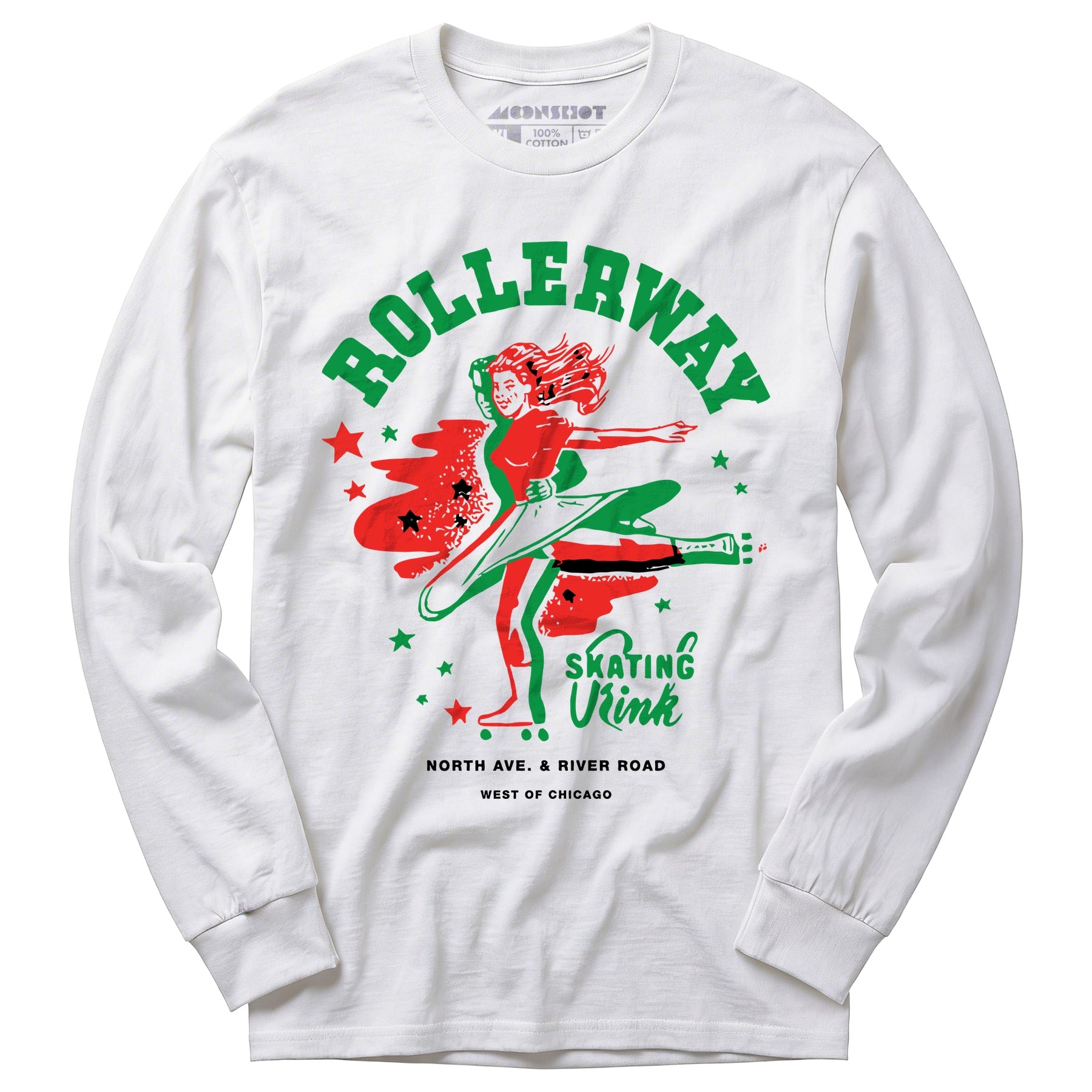 Rollerway - Chicago, IL - Vintage Roller Rink - Long Sleeve T-Shirt