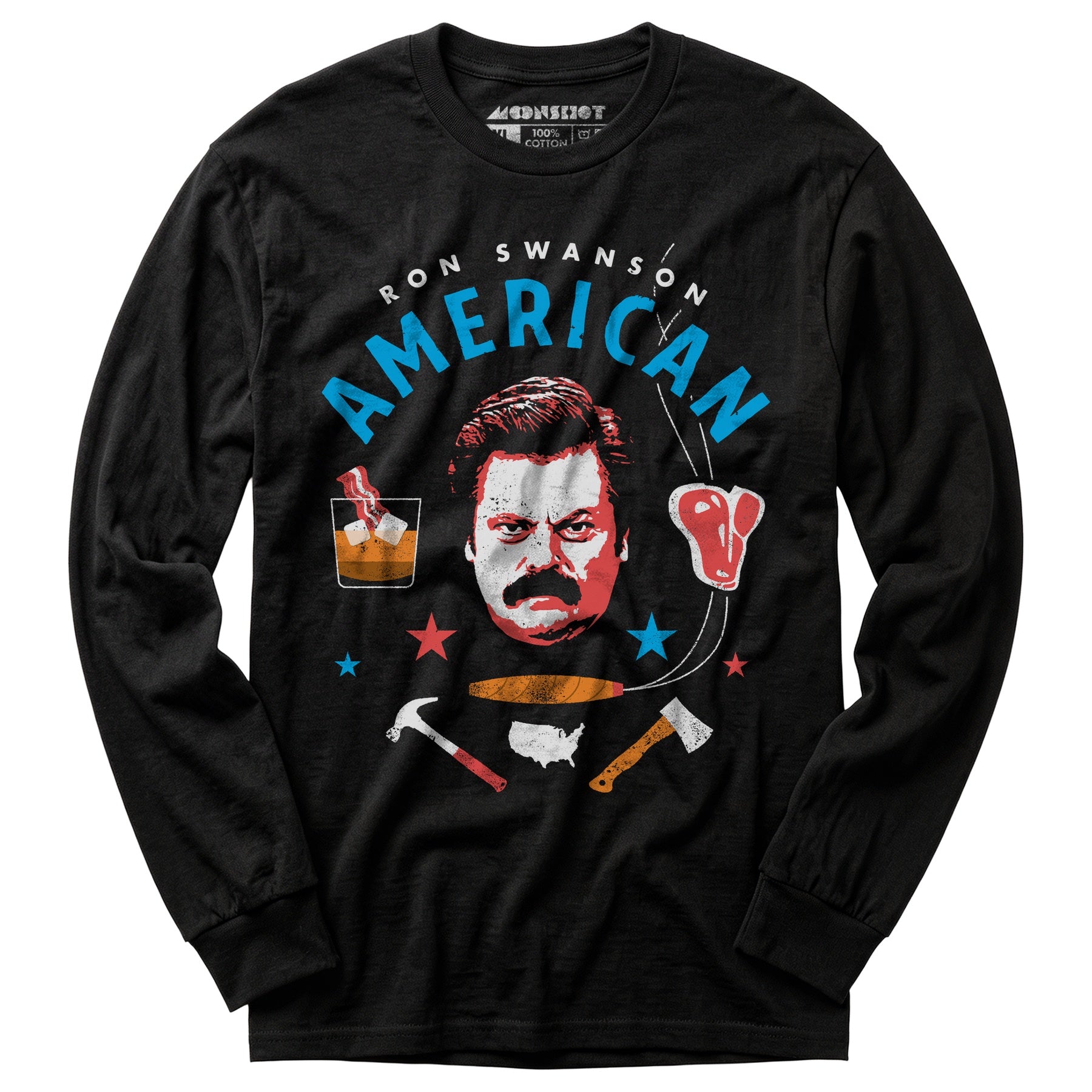 Ron Swanson American - Long Sleeve T-Shirt