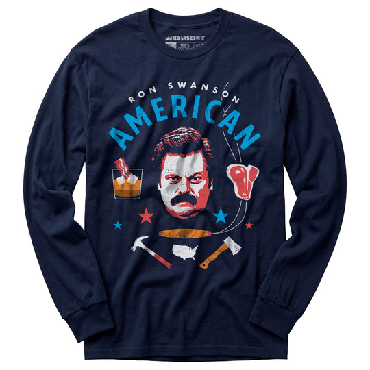 Ron Swanson American - Long Sleeve T-Shirt