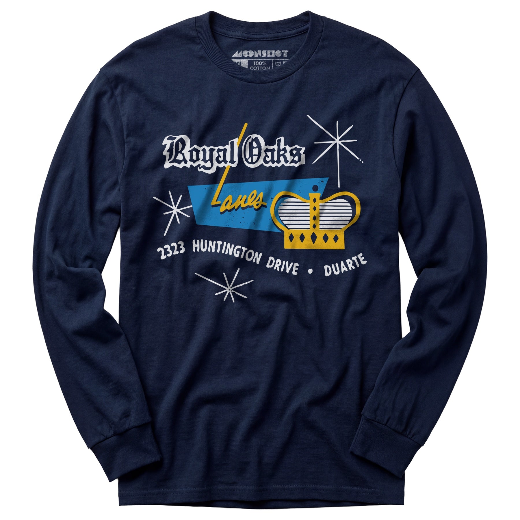 Royal Oaks Lanes - Duarte, CA - Vintage Bowling Alley - Long Sleeve T-Shirt