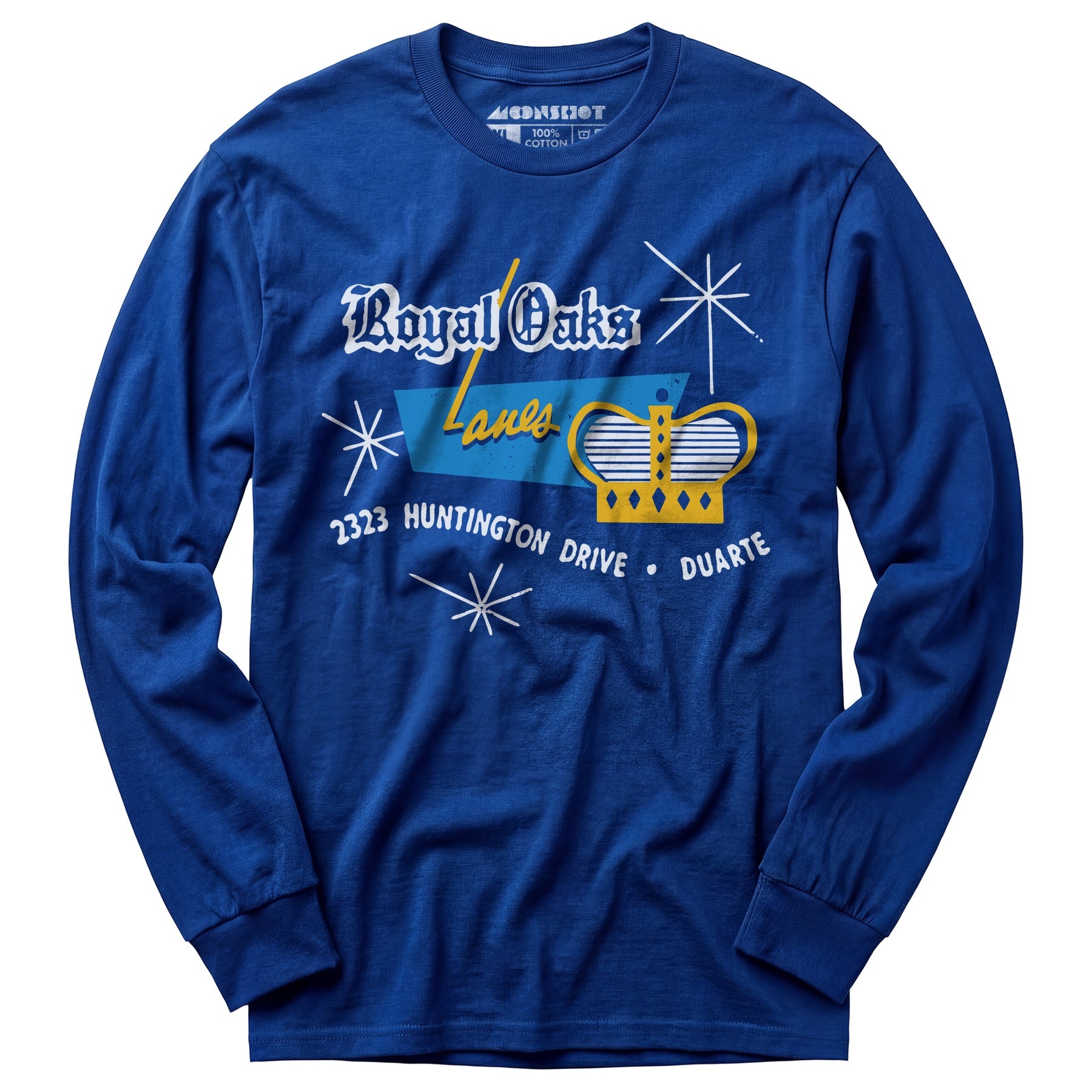 Royal Oaks Lanes - Duarte, CA - Vintage Bowling Alley - Long Sleeve T-Shirt