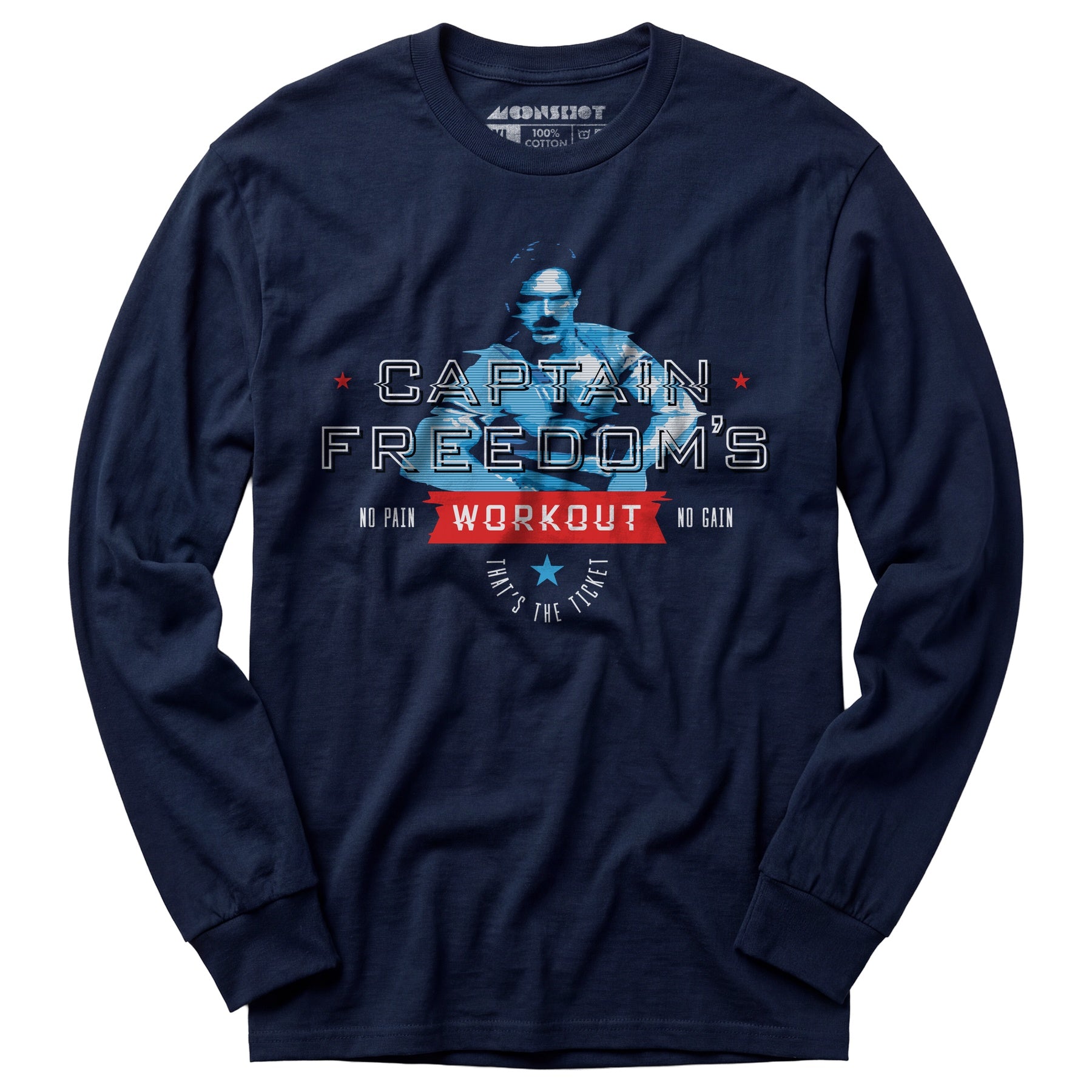 Running Man - Captain Freedom's Workout - Long Sleeve T-Shirt
