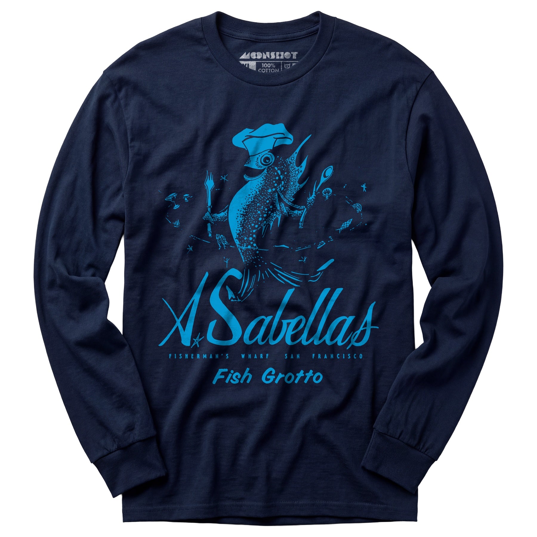 Sabella's Fish Grotto - San Francisco, CA - Vintage Restaurant - Long Sleeve T-Shirt