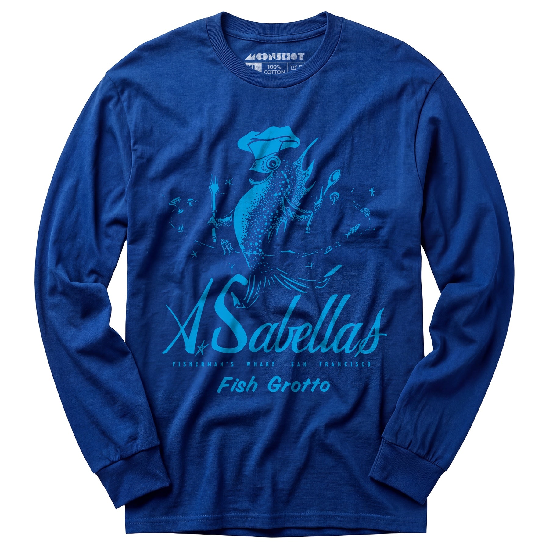 Sabella's Fish Grotto - San Francisco, CA - Vintage Restaurant - Long Sleeve T-Shirt