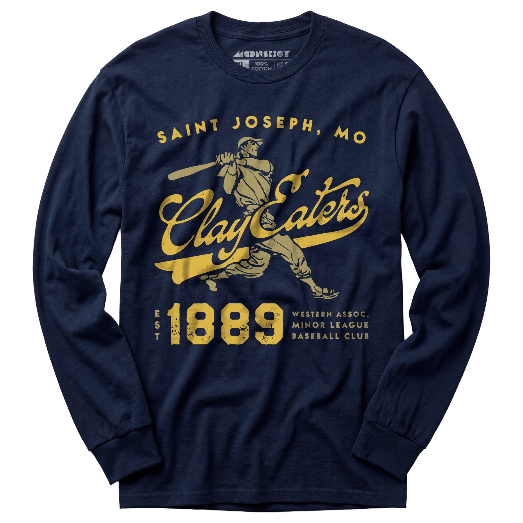 Saint Joseph Clay Eaters - Missouri - Vintage Defunct Baseball Teams - Long Sleeve T-Shirt