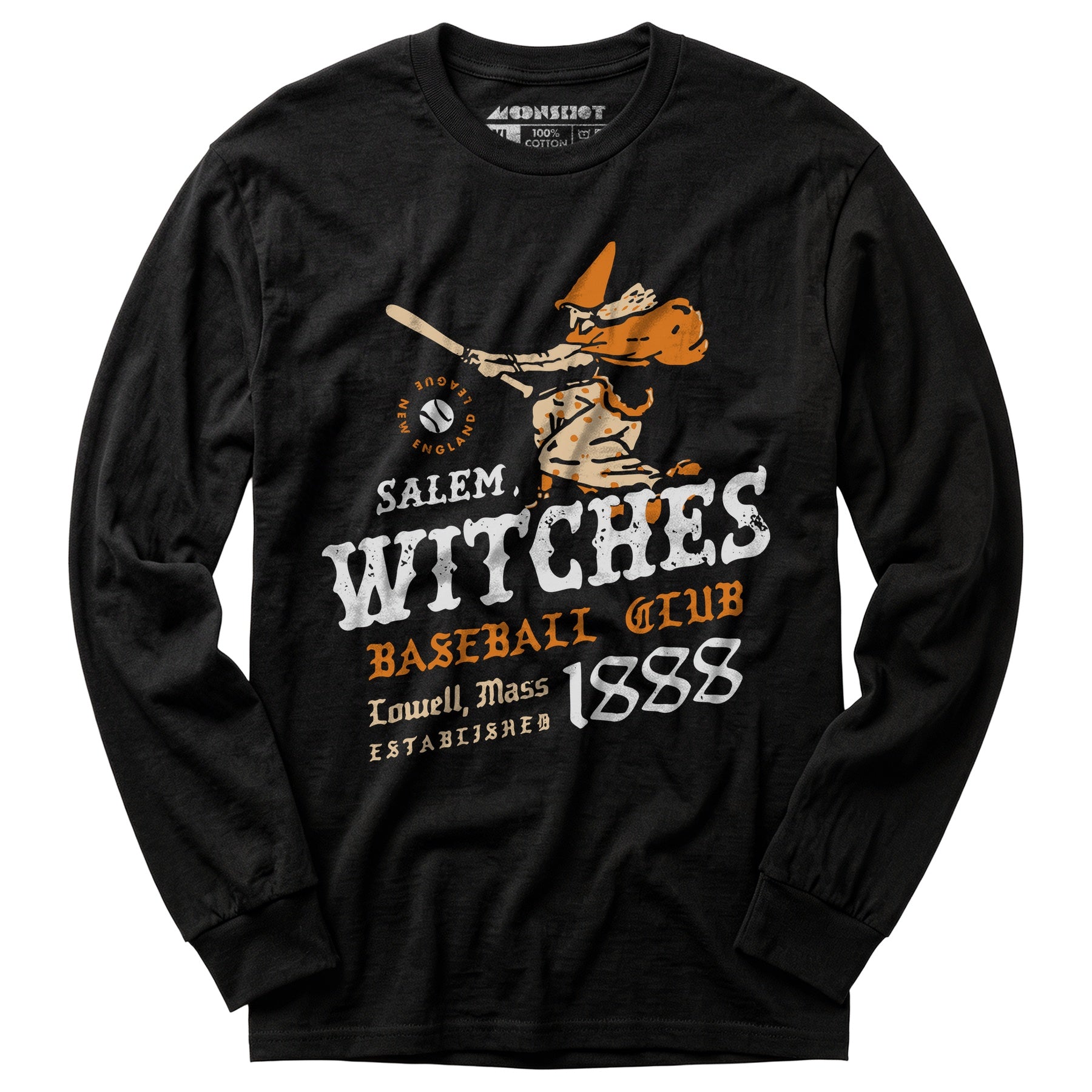 Salem Witches - Massachusetts - Vintage Defunct Baseball Teams - Long Sleeve T-Shirt